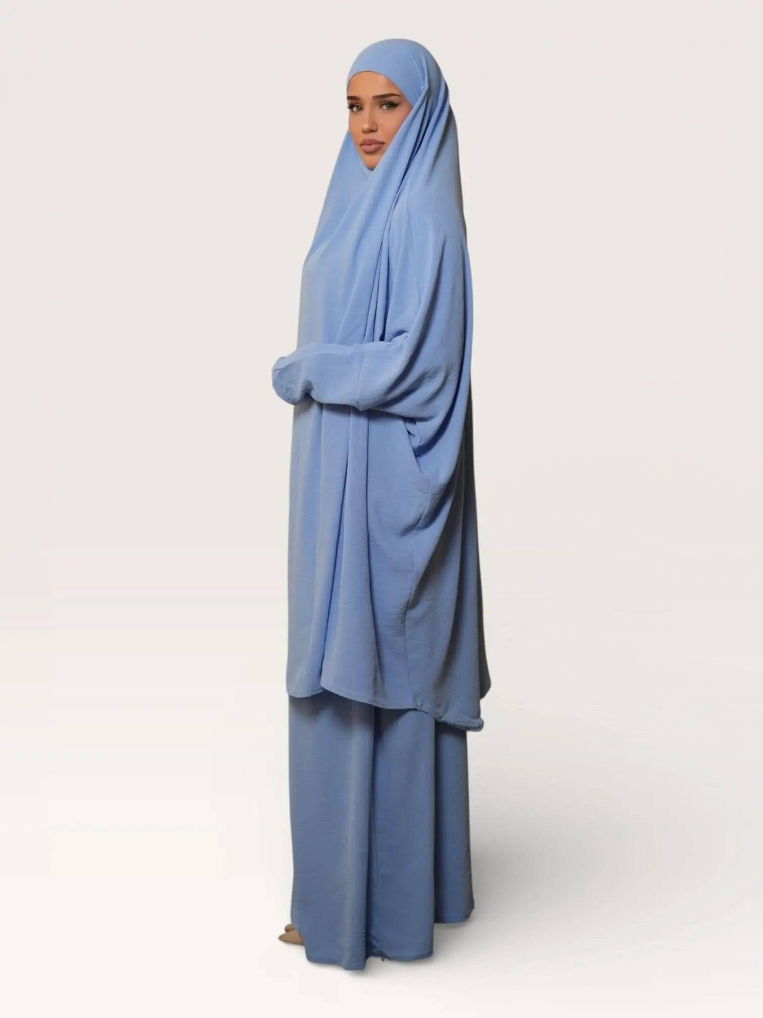 jazz jilbab - baby blue - Losyana.Shop