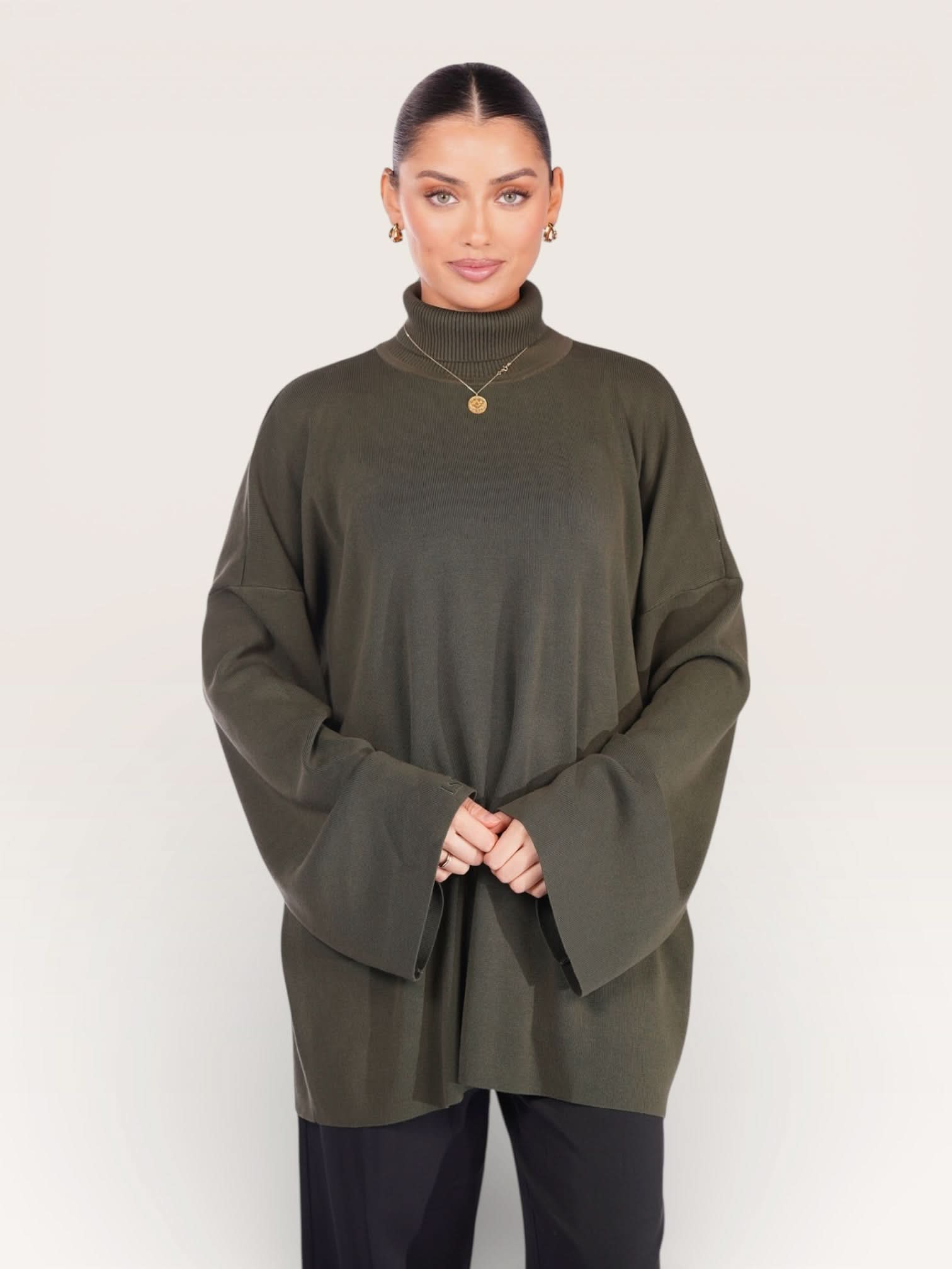 luxury knit - olive - Losyana.Shop
