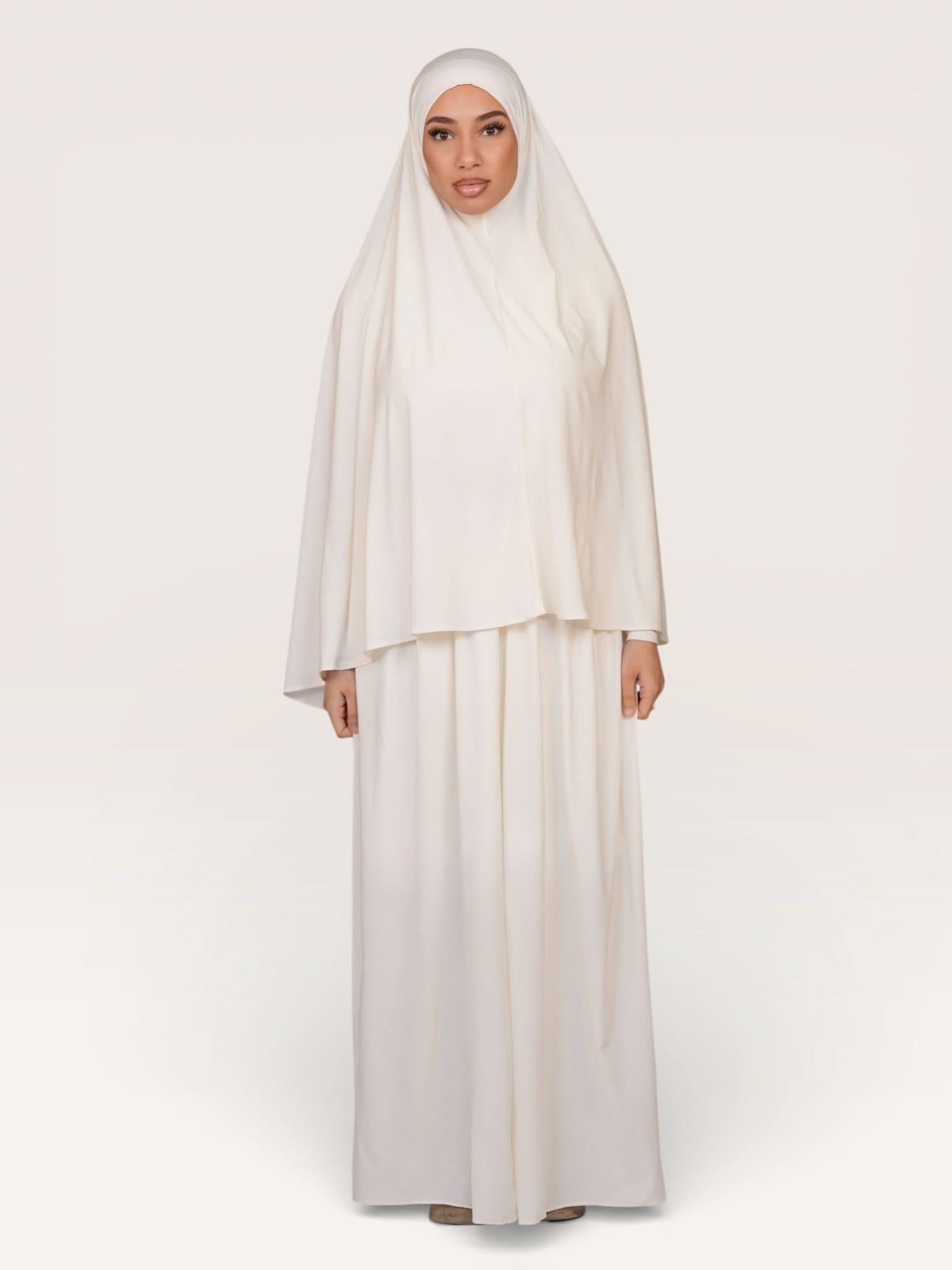 premium khimar set - white - Losyana.Shop