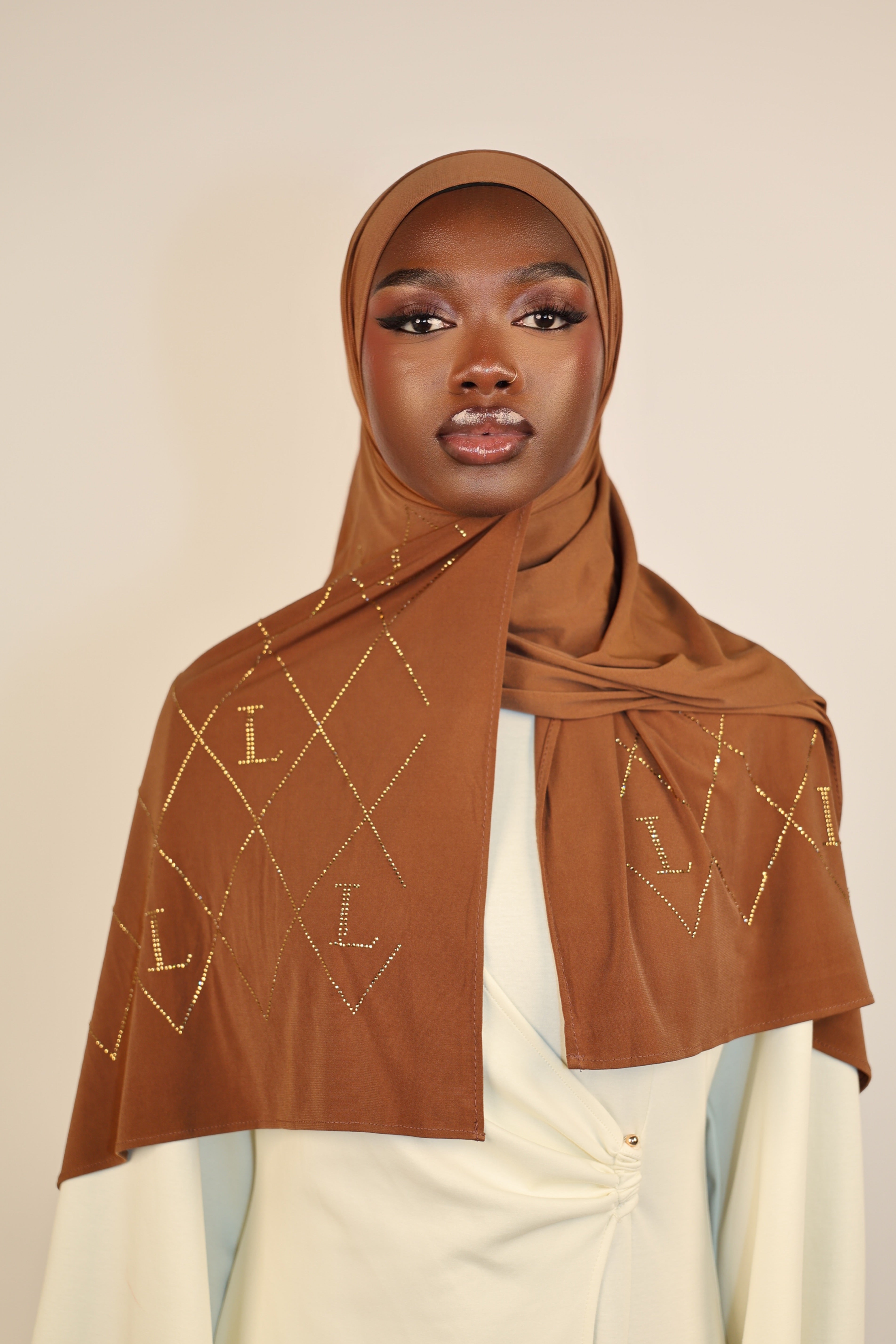 Premium Jersey Strass “L” - bronze