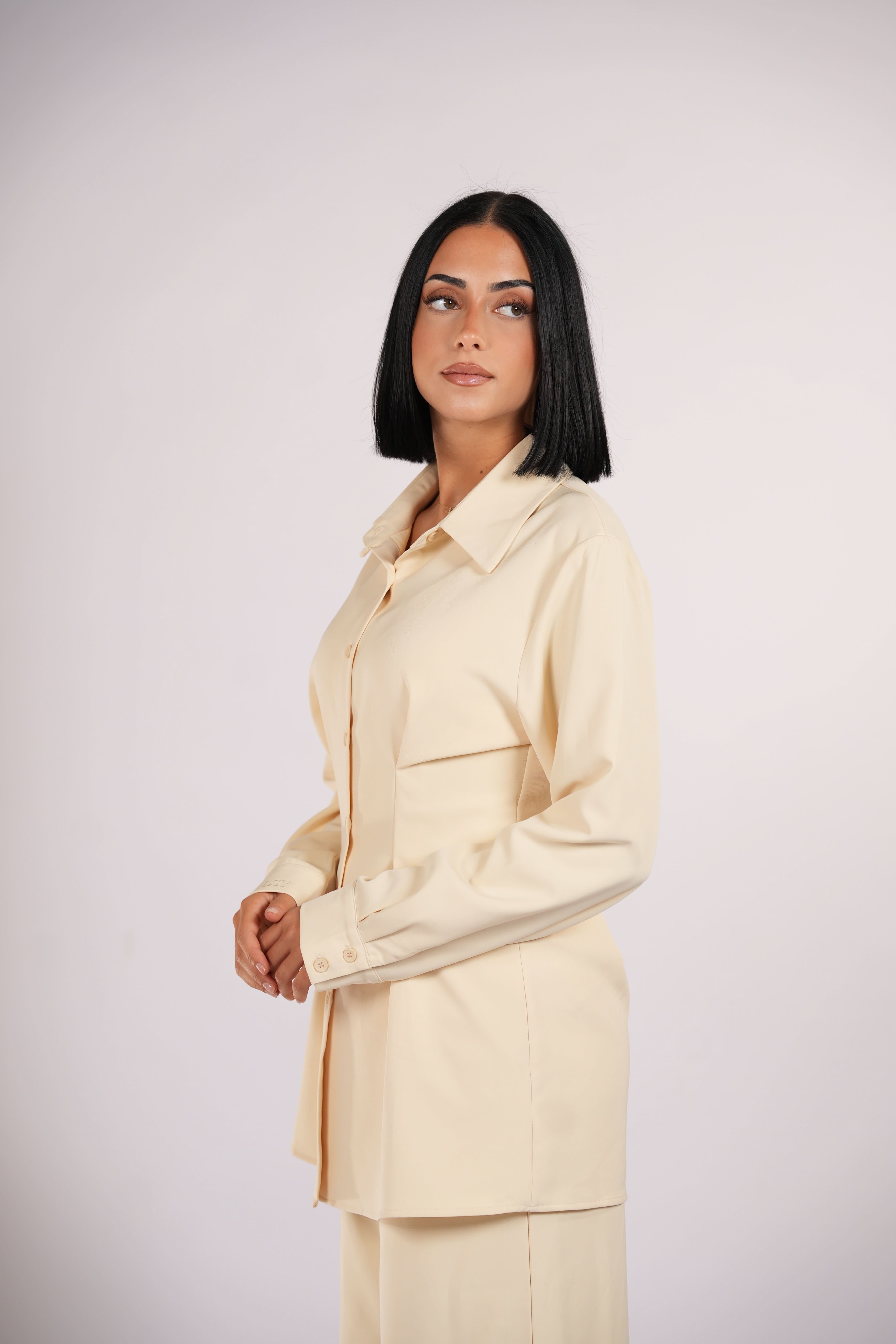 corset blouse - butter yellow - Losyana.Shop