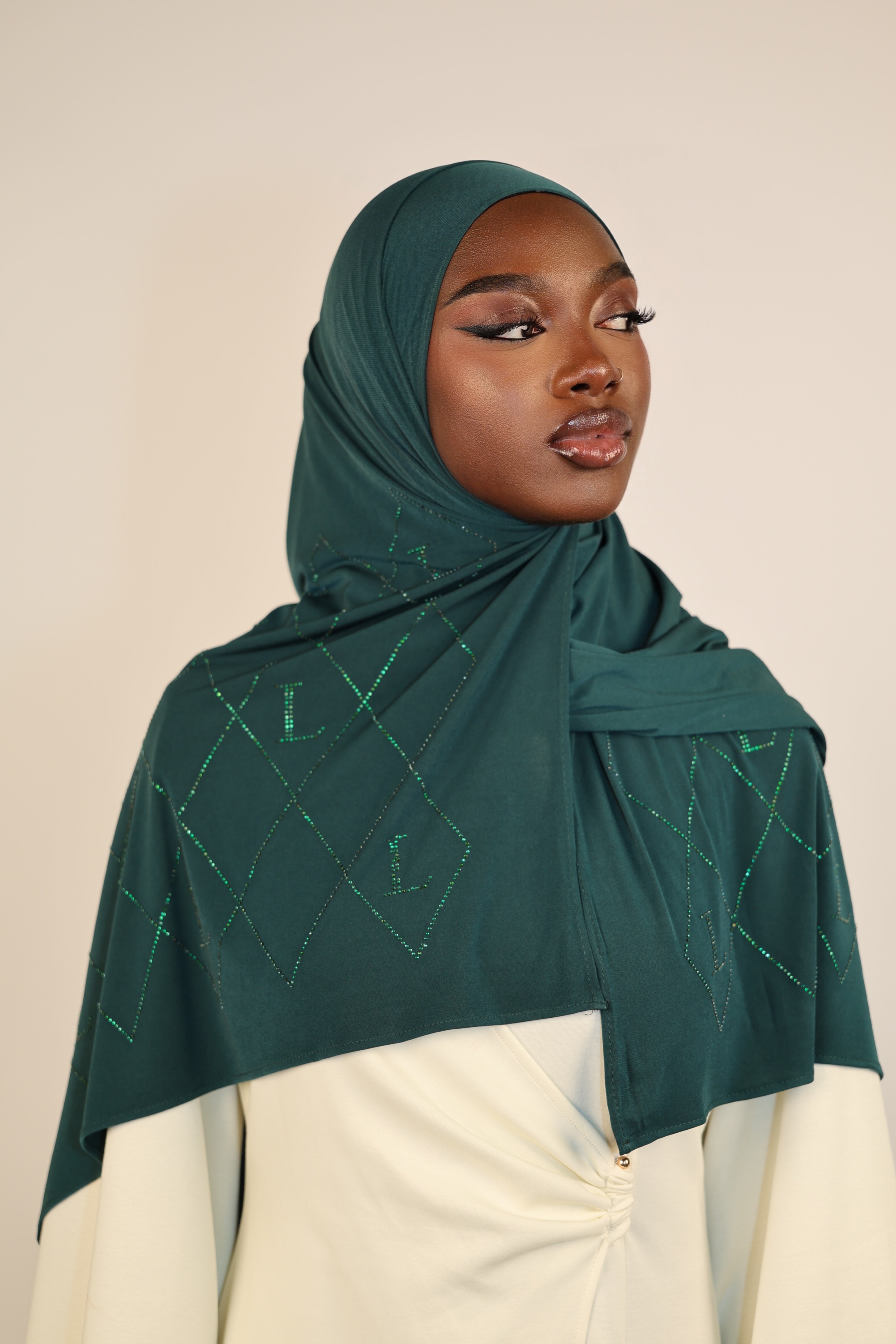 Premium Jersey Strass “L” - royal green