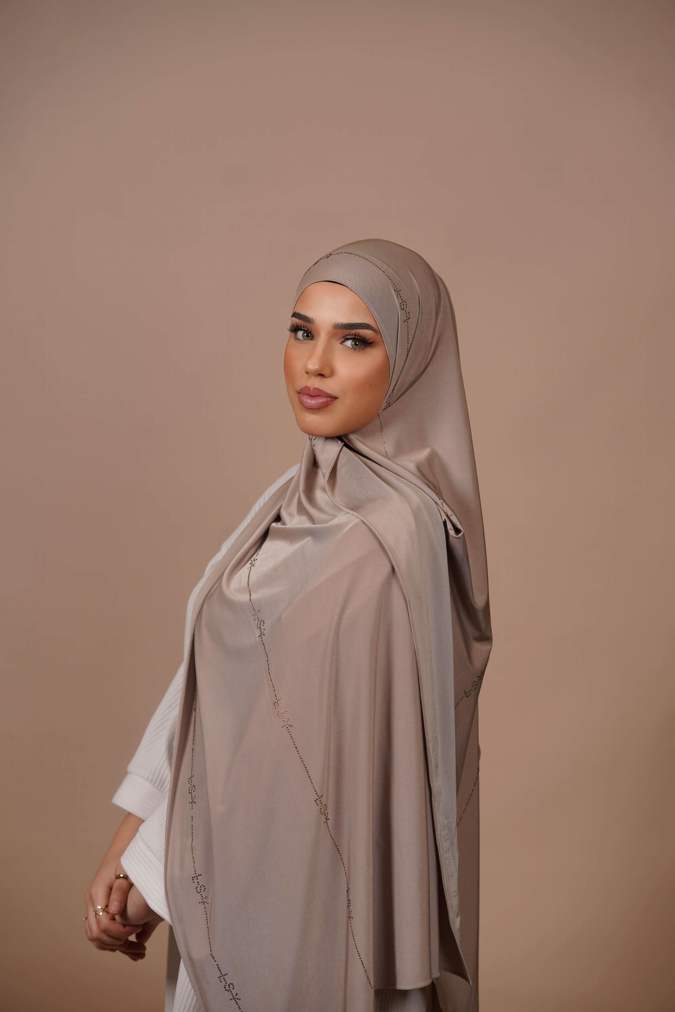 LSY Satin Premium Jersey - dark beige - Losyana.Shop