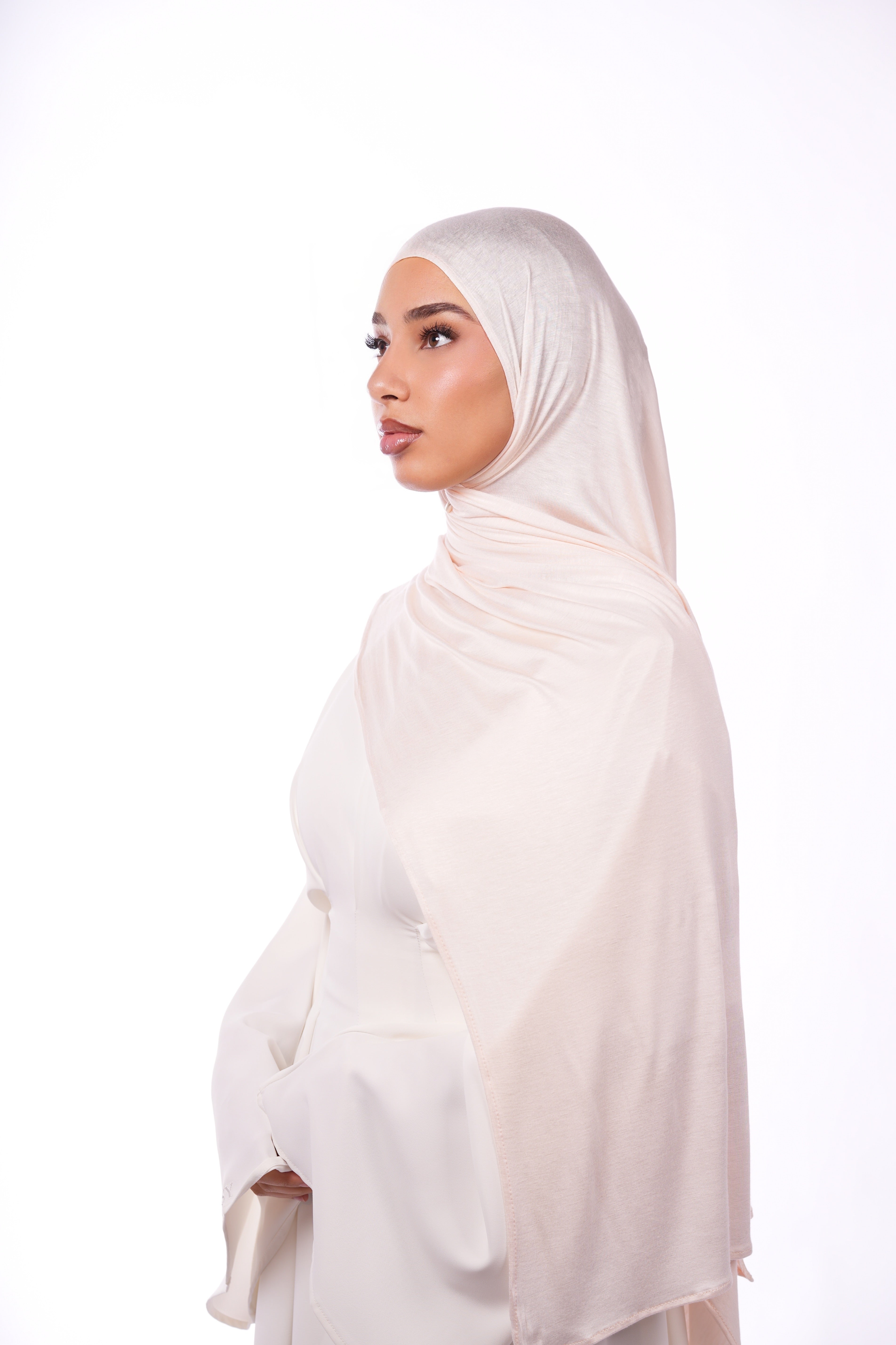 Bamboo Jersey - apricot white