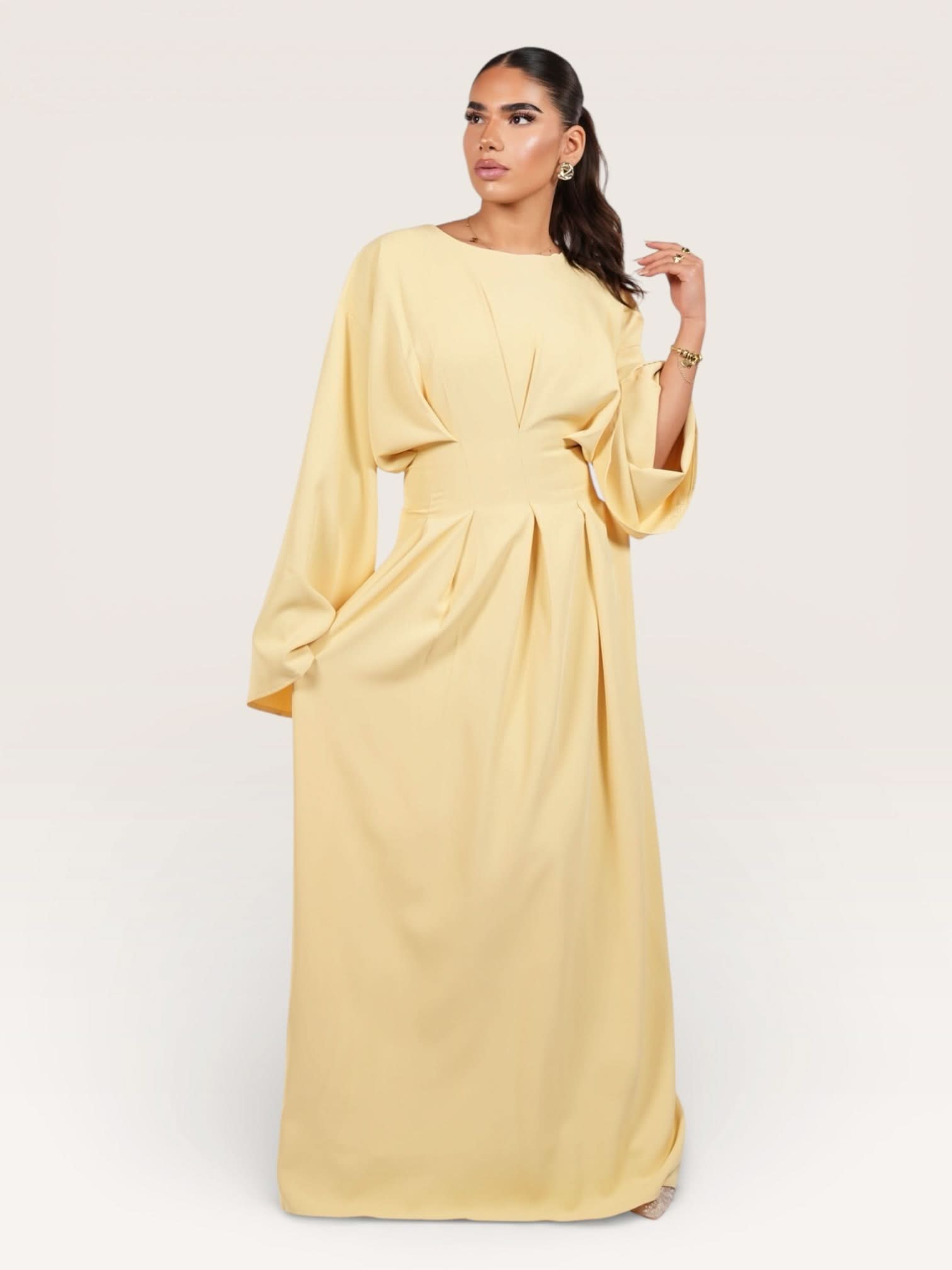 the corset dress - butter yellow