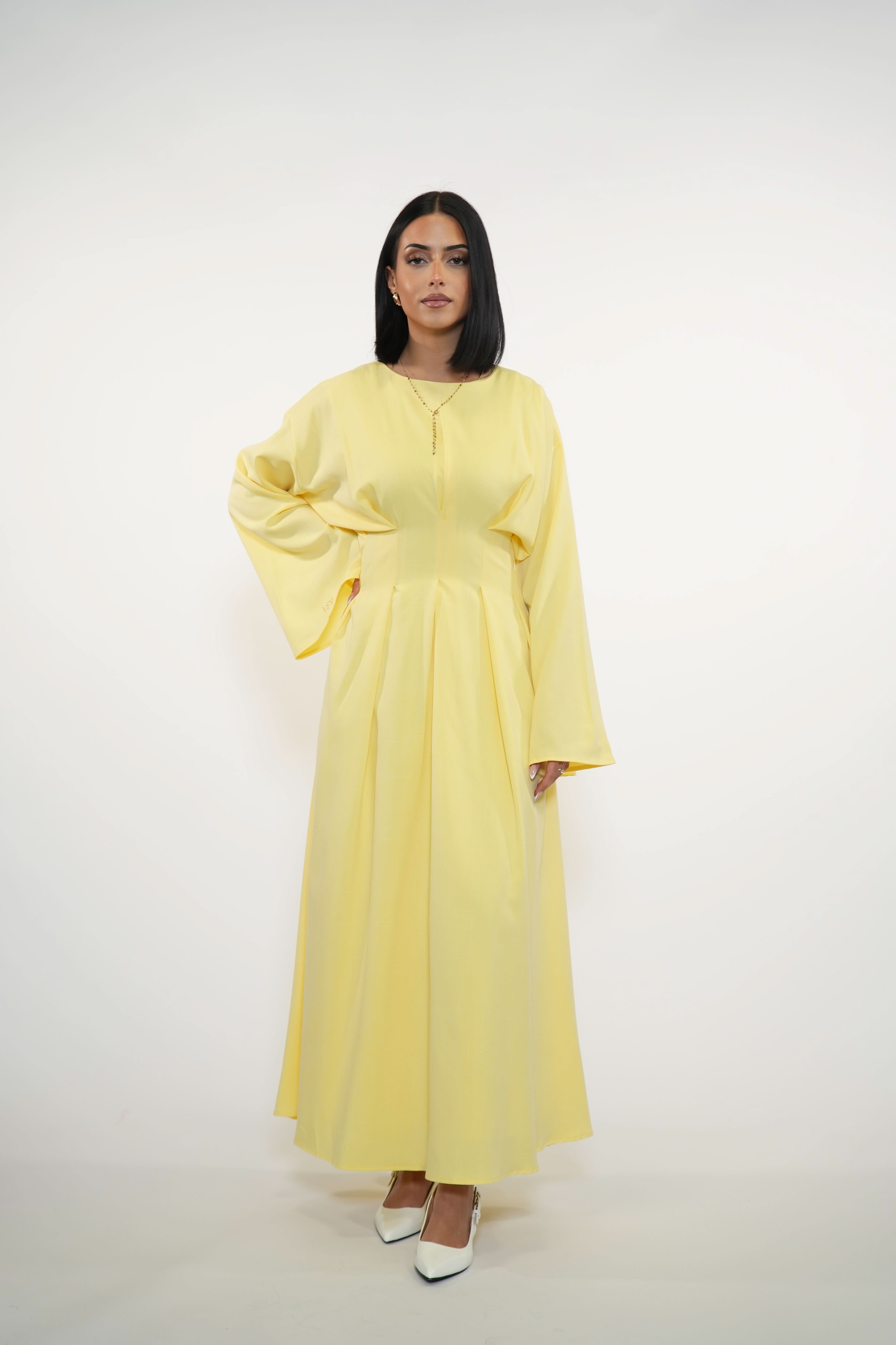 LA BALLEZA CORSET DRESS - LEMON - Losyana.Shop