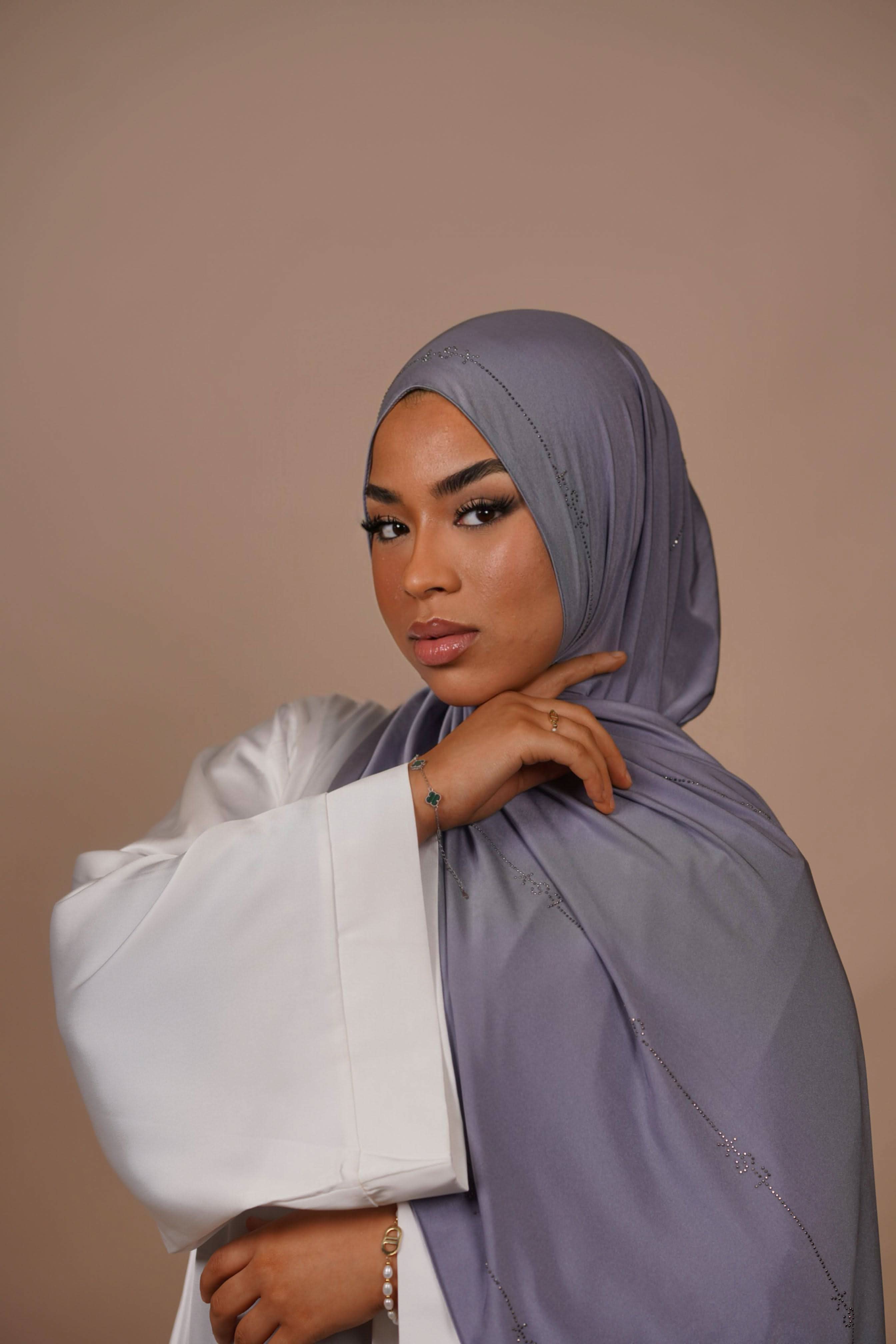 LSY Satin Premium Jersey - lavender grey - Losyana.Shop