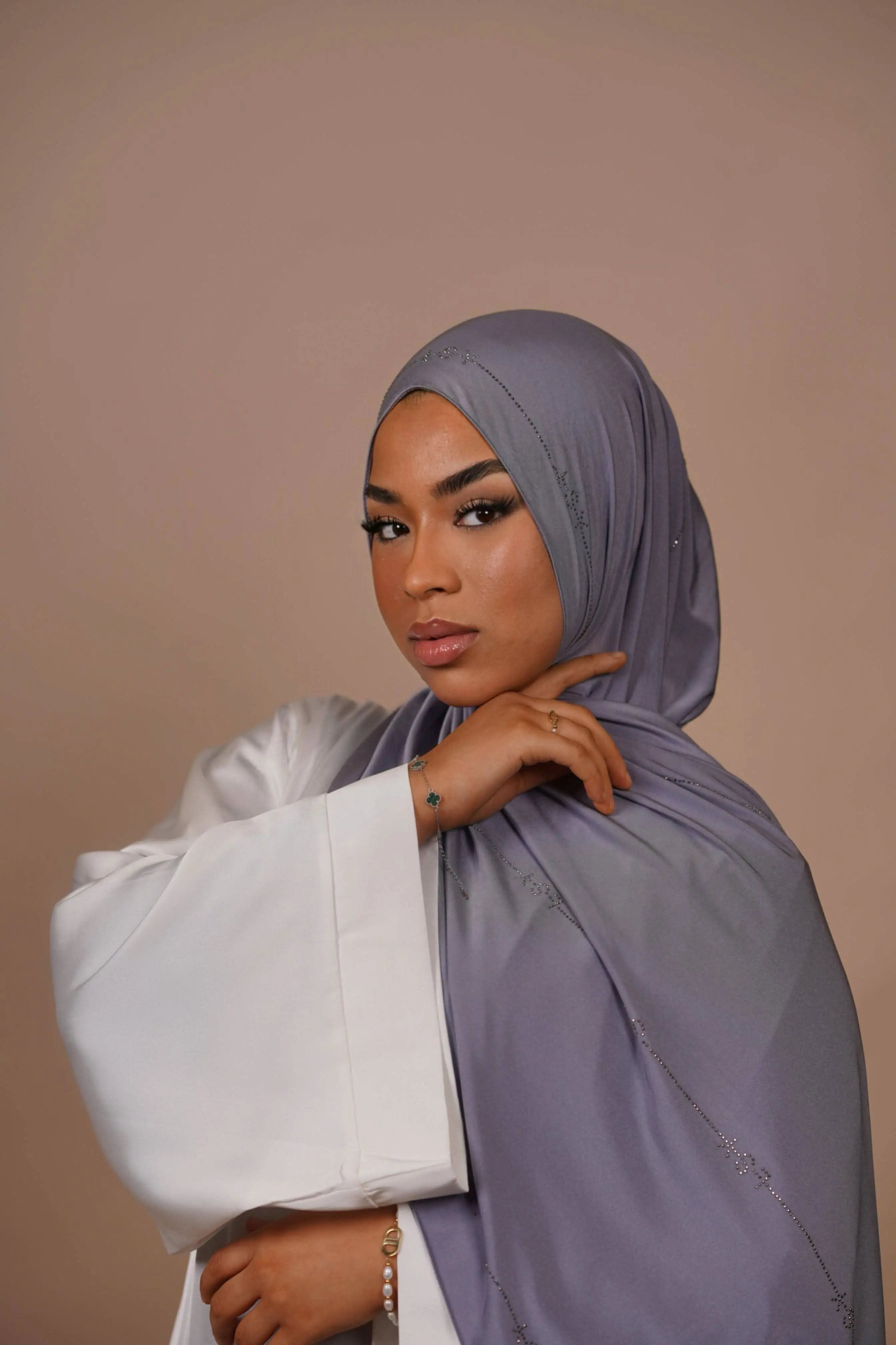 LSY Satin Premium Jersey - lavender grey - Losyana.Shop
