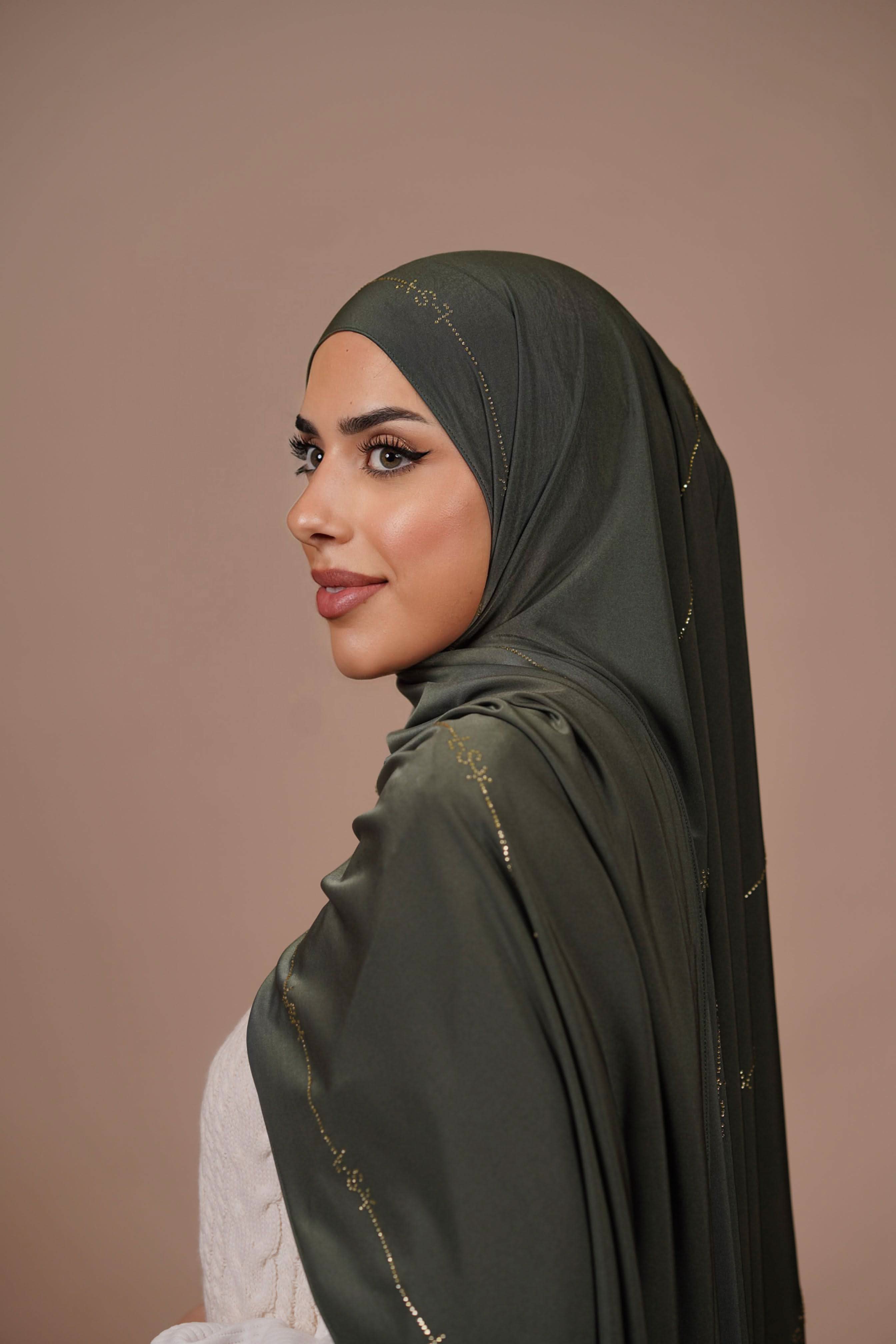 LSY Satin Premium Jersey- khaki green - Losyana.Shop