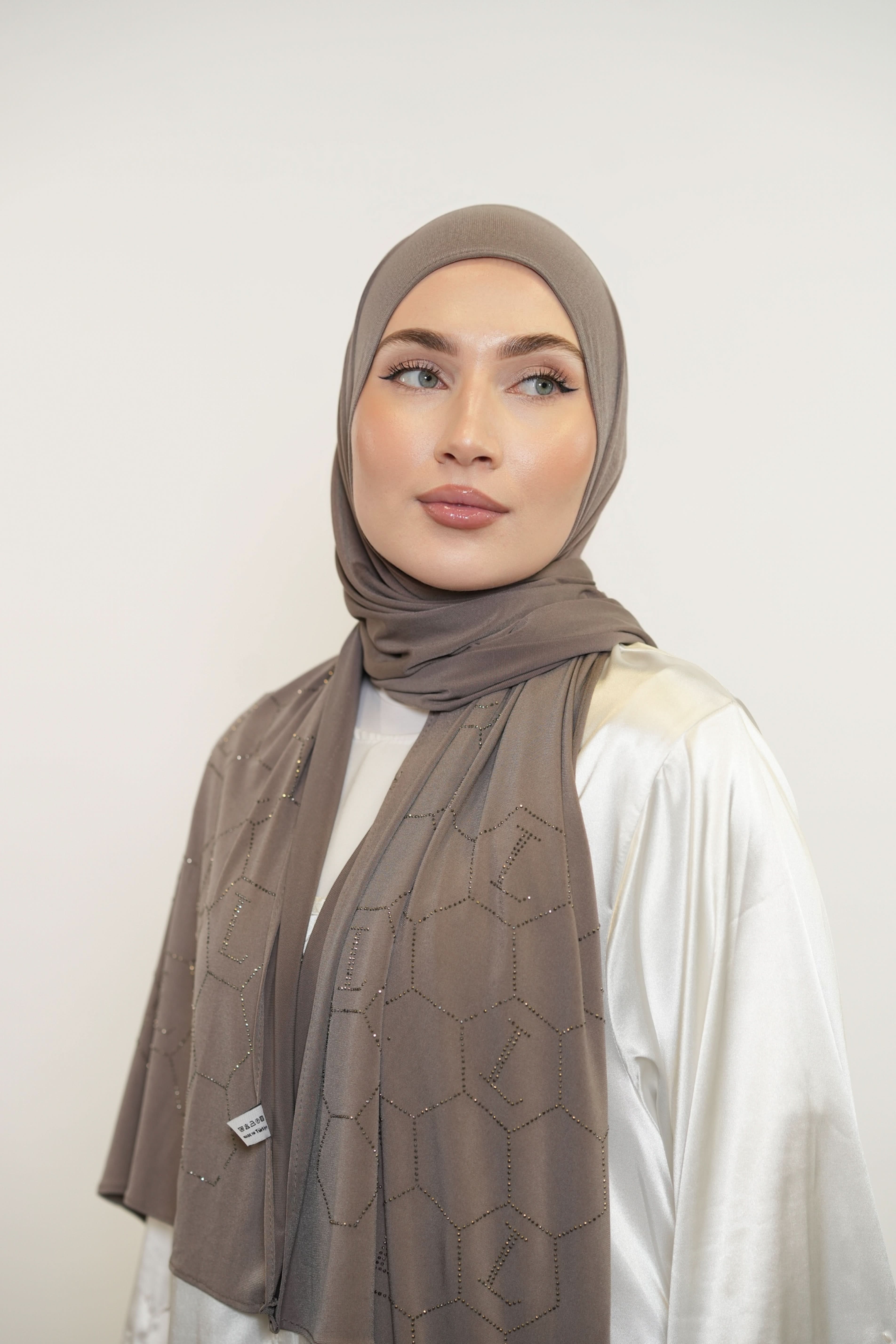 Premium Jersey Strass “L” - mocca - Losyana.Shop