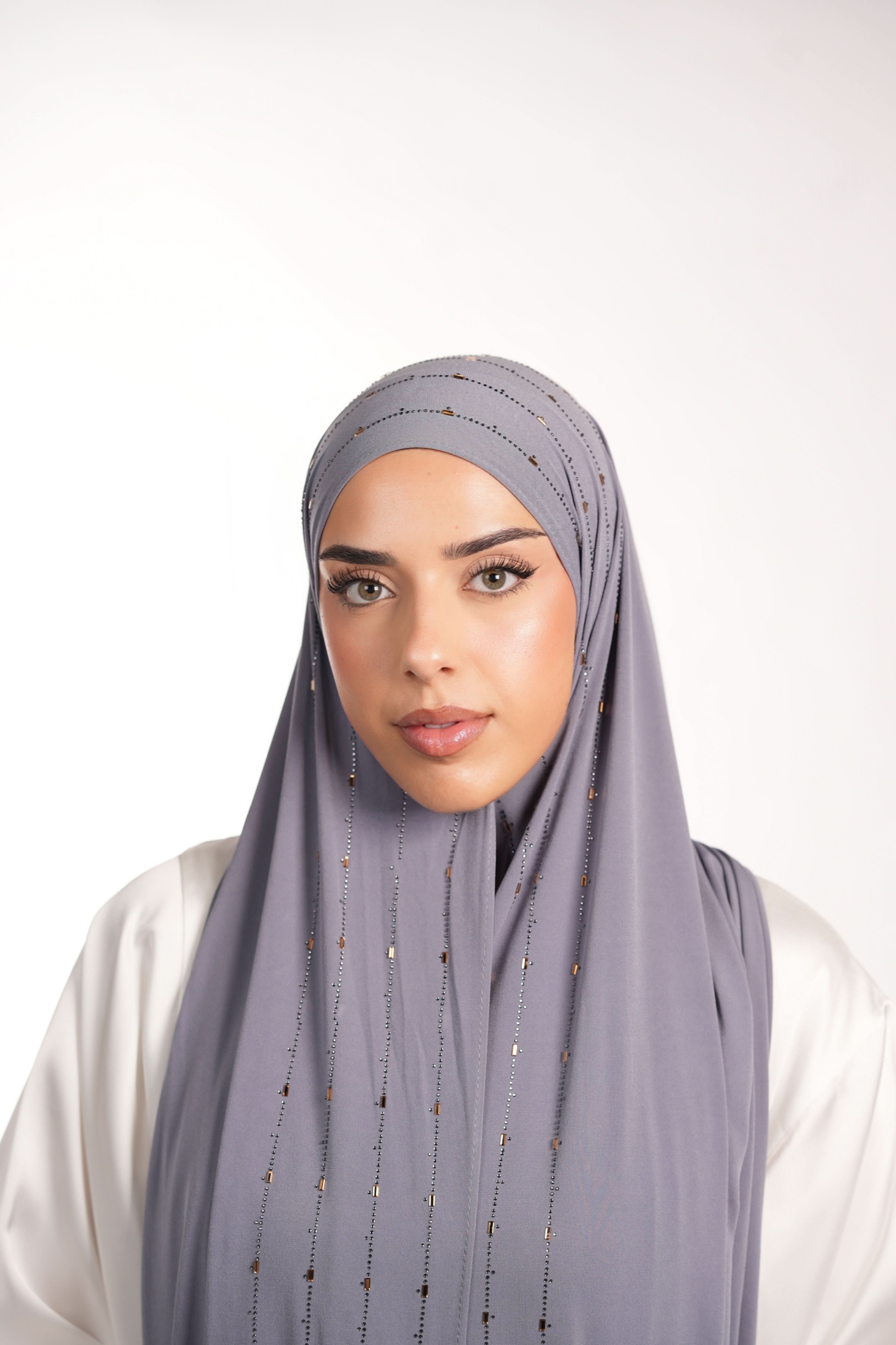 Premium Jersey Strass - blue grey - Losyana.Shop