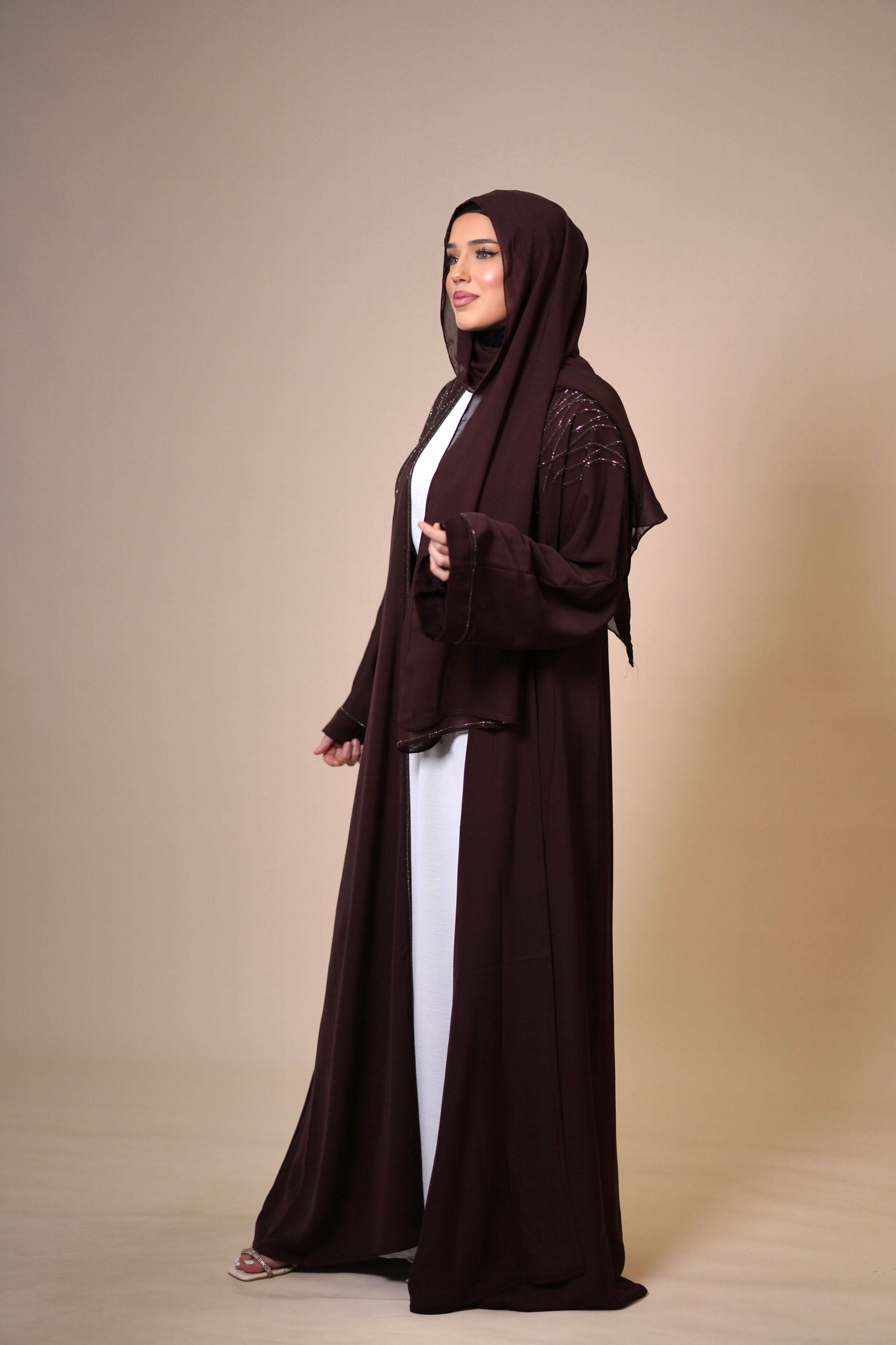Outlet Emirate abaya - brown sugar - Losyana.Shop