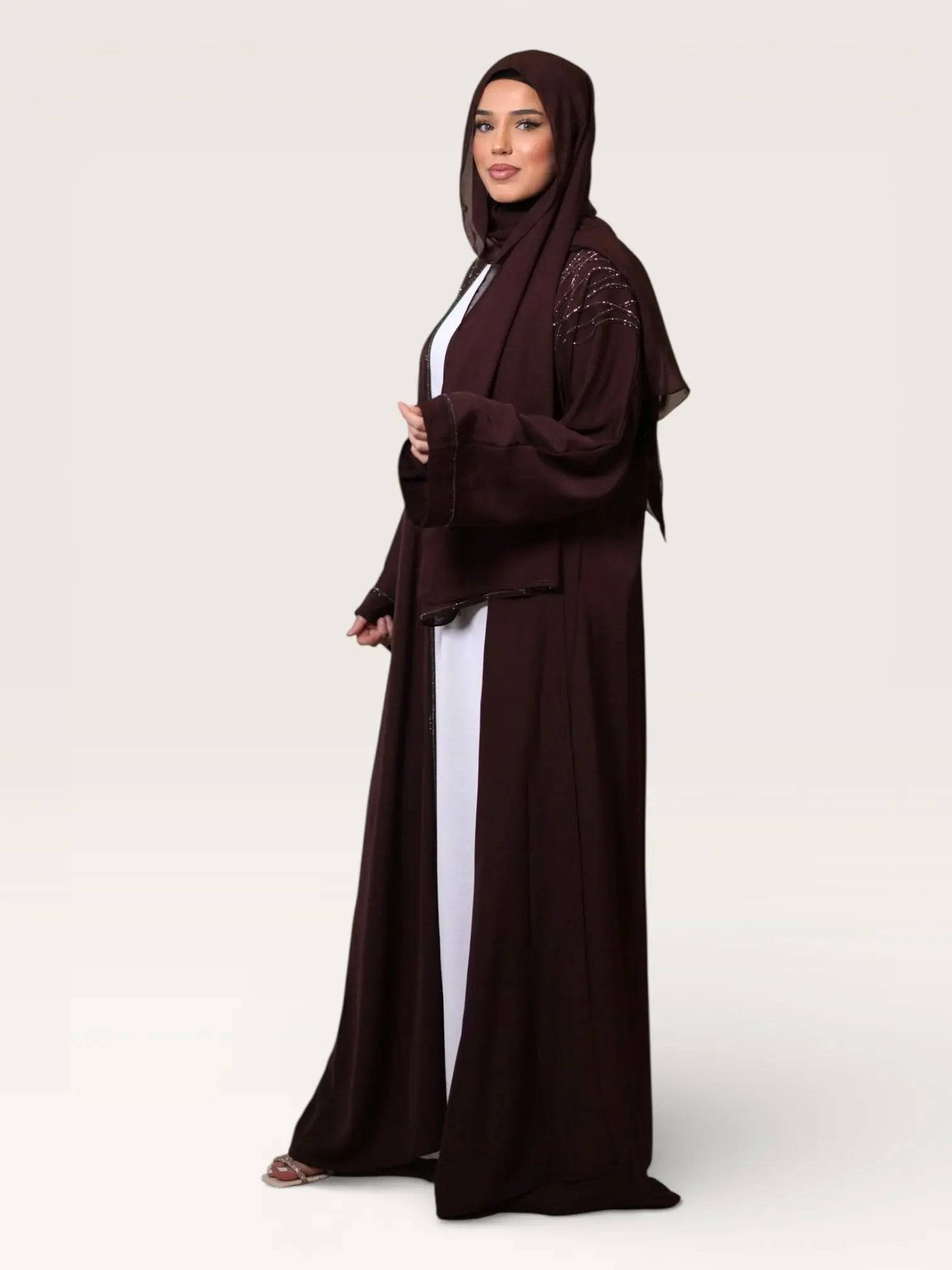 Emirate abaya - espresso - Losyana.Shop