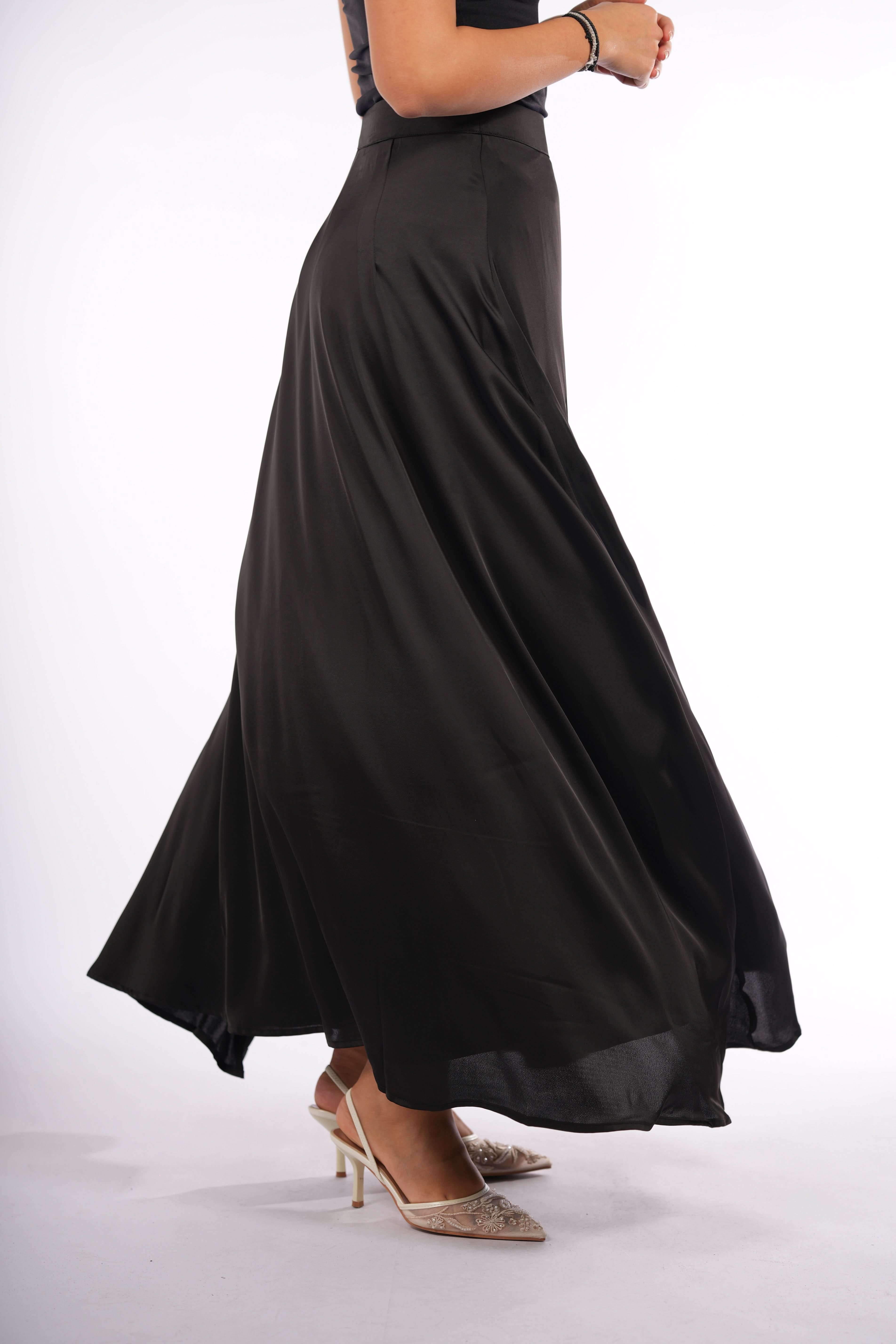 satin poésie - black - Losyana.Shop