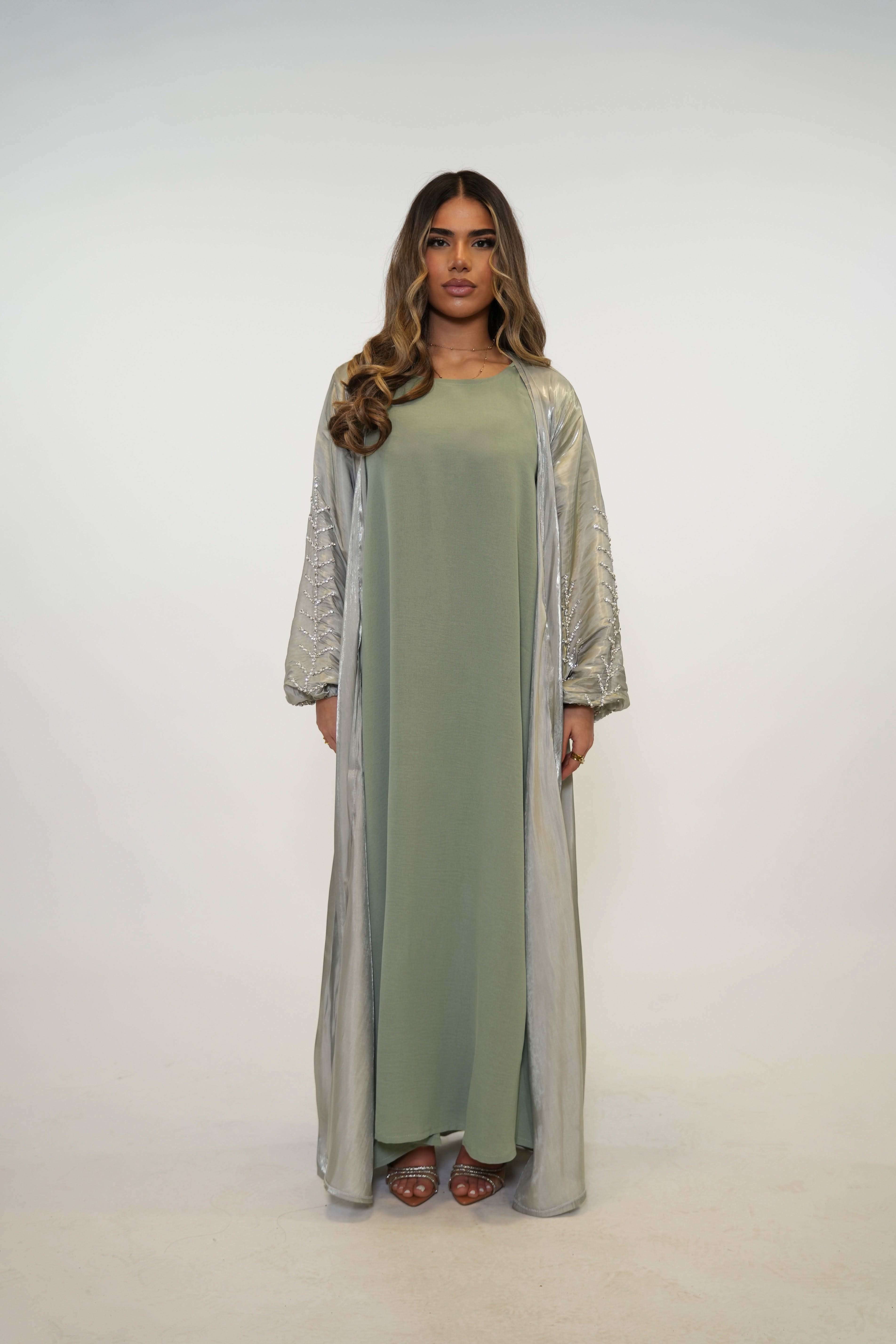 Pearl Abaya - Pistachio - Losyana.Shop