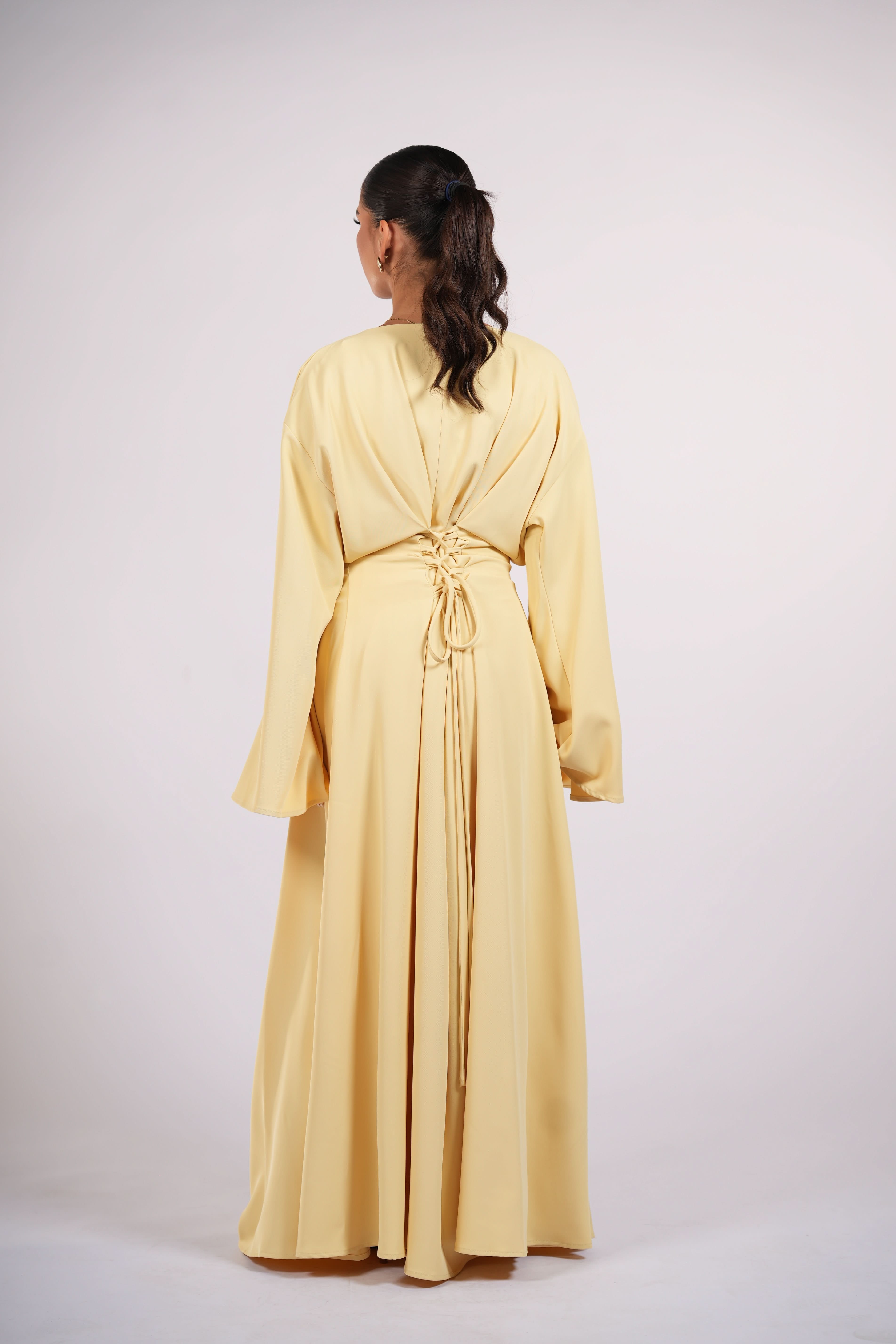 the corset dress - butter yellow - Losyana.Shop