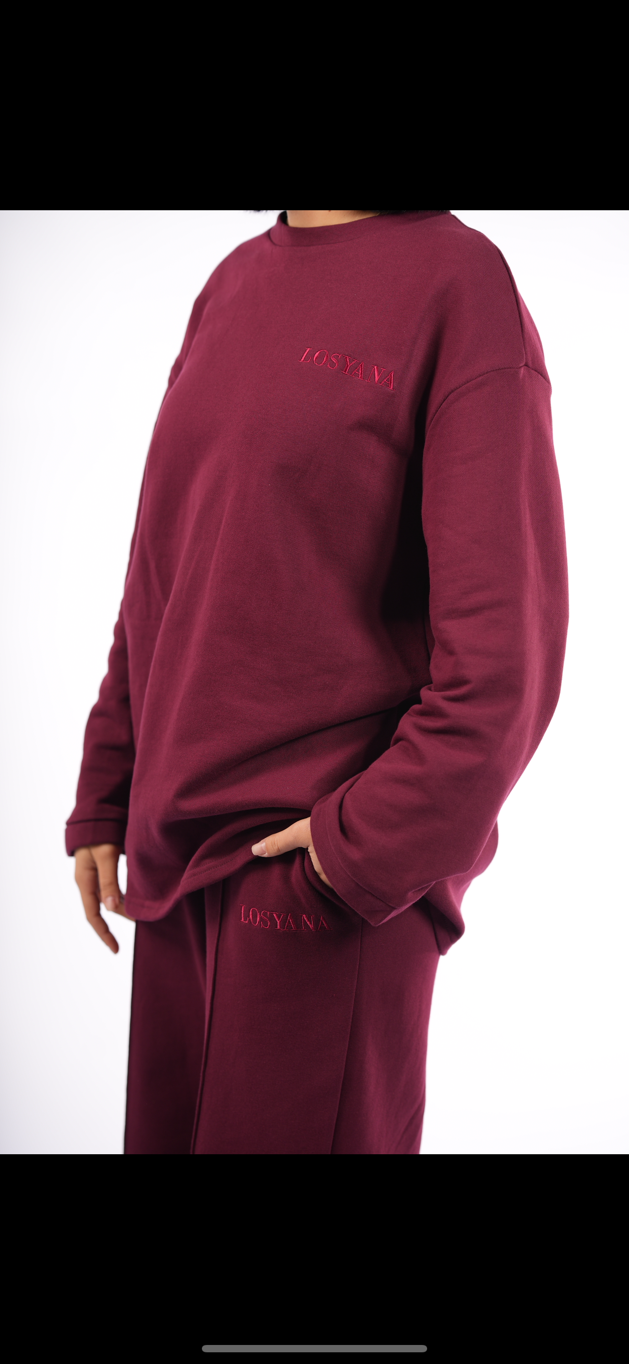 Lounge and Gym set - bordeaux - Losyana.Shop