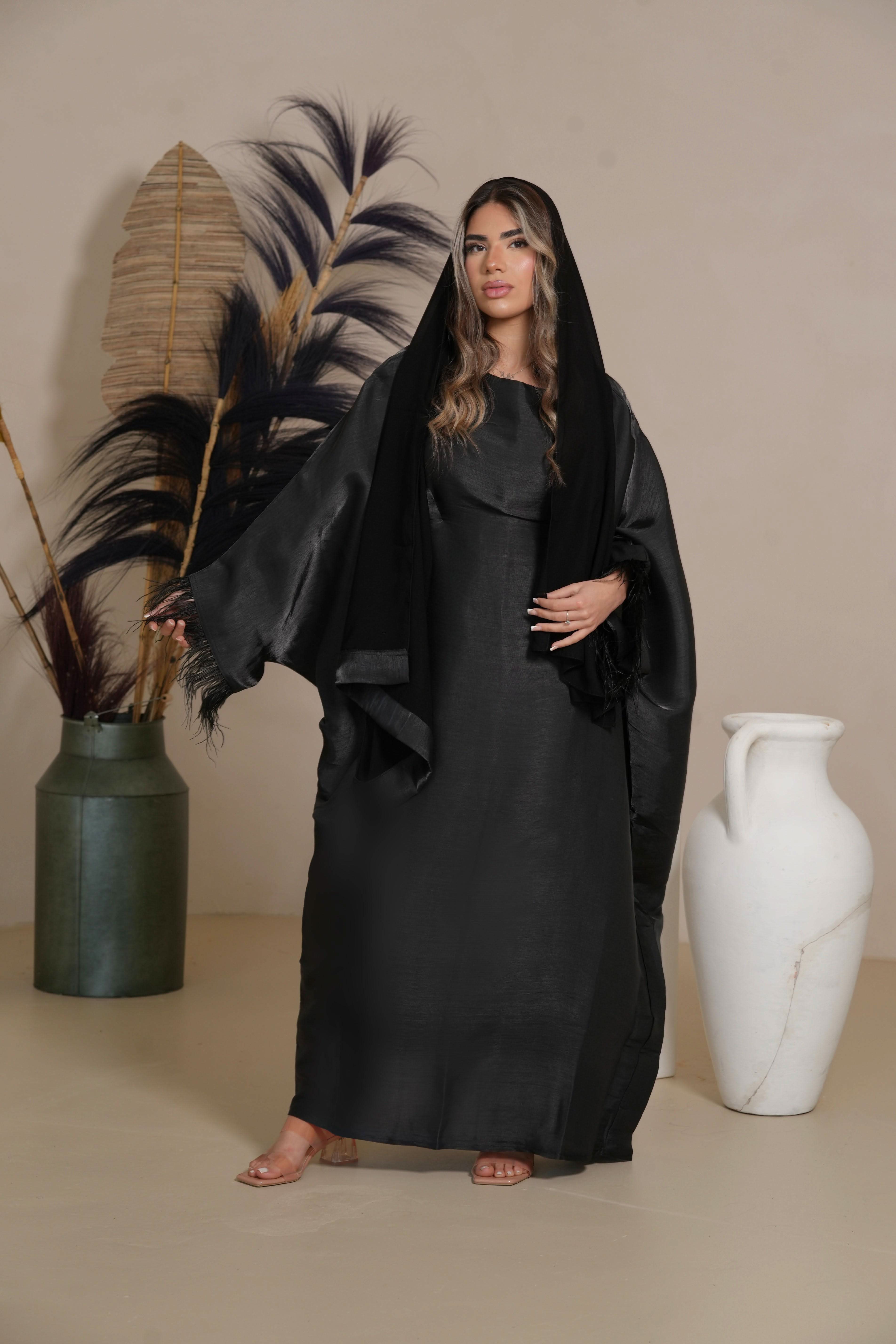 DXB Farasha Abaya - black - Losyana.Shop