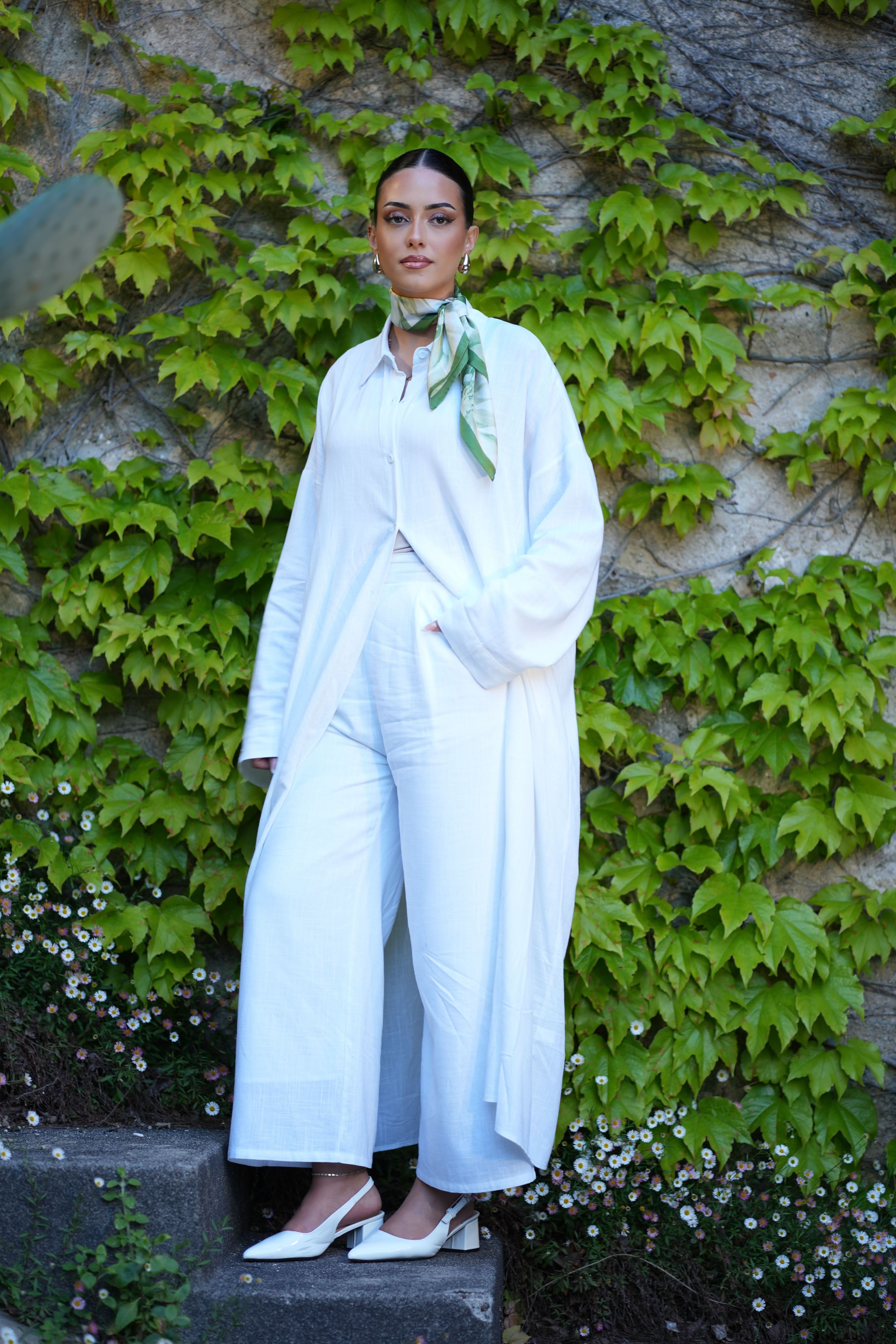 PALMA LINEN SET - WHITE - Losyana.Shop