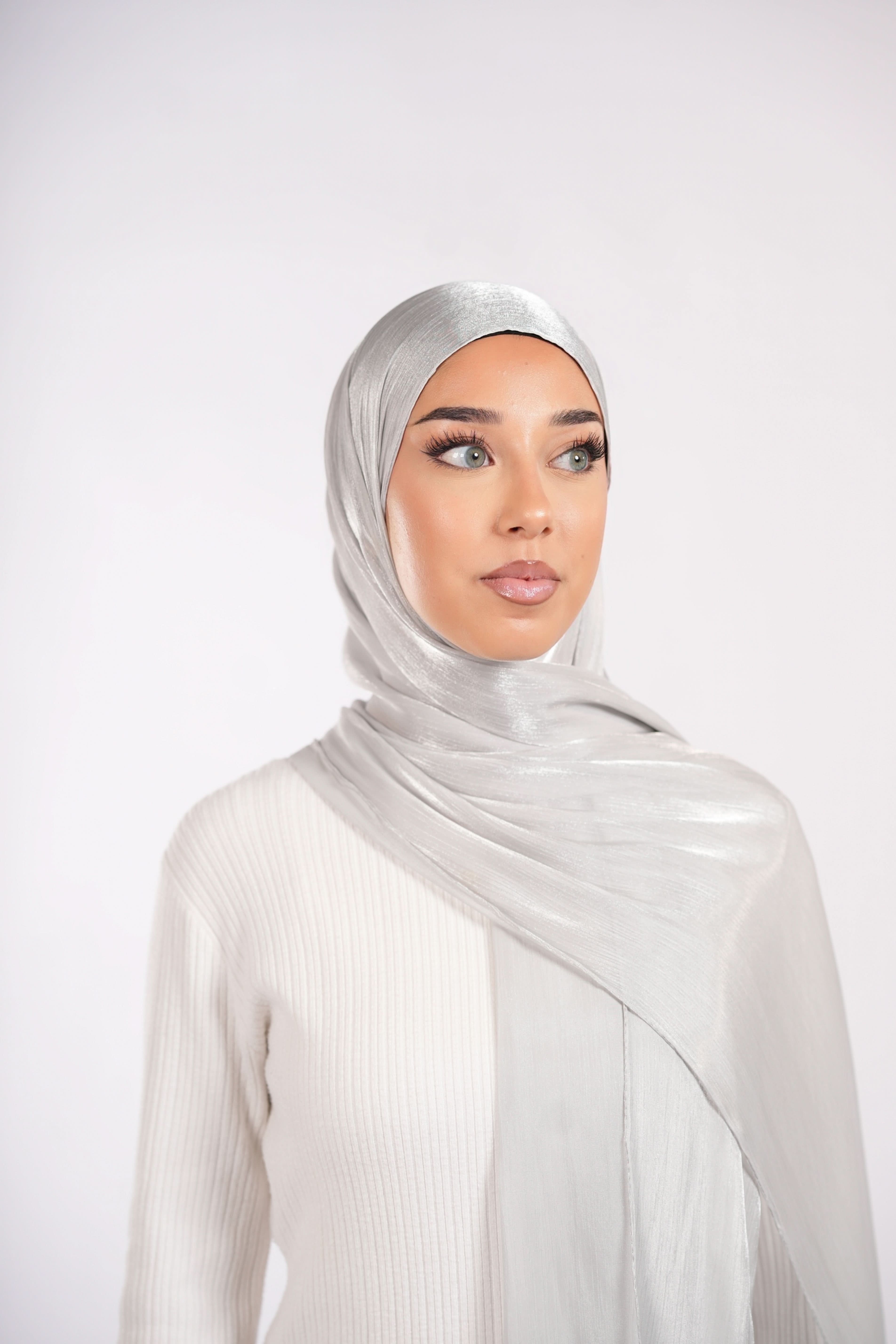 Organza Hijab - Silver - Losyana.Shop