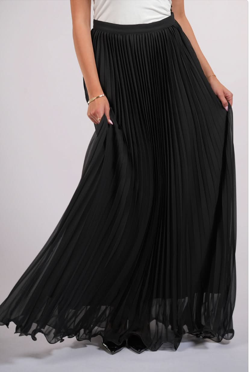 plisse skirt - black - Losyana.Shop