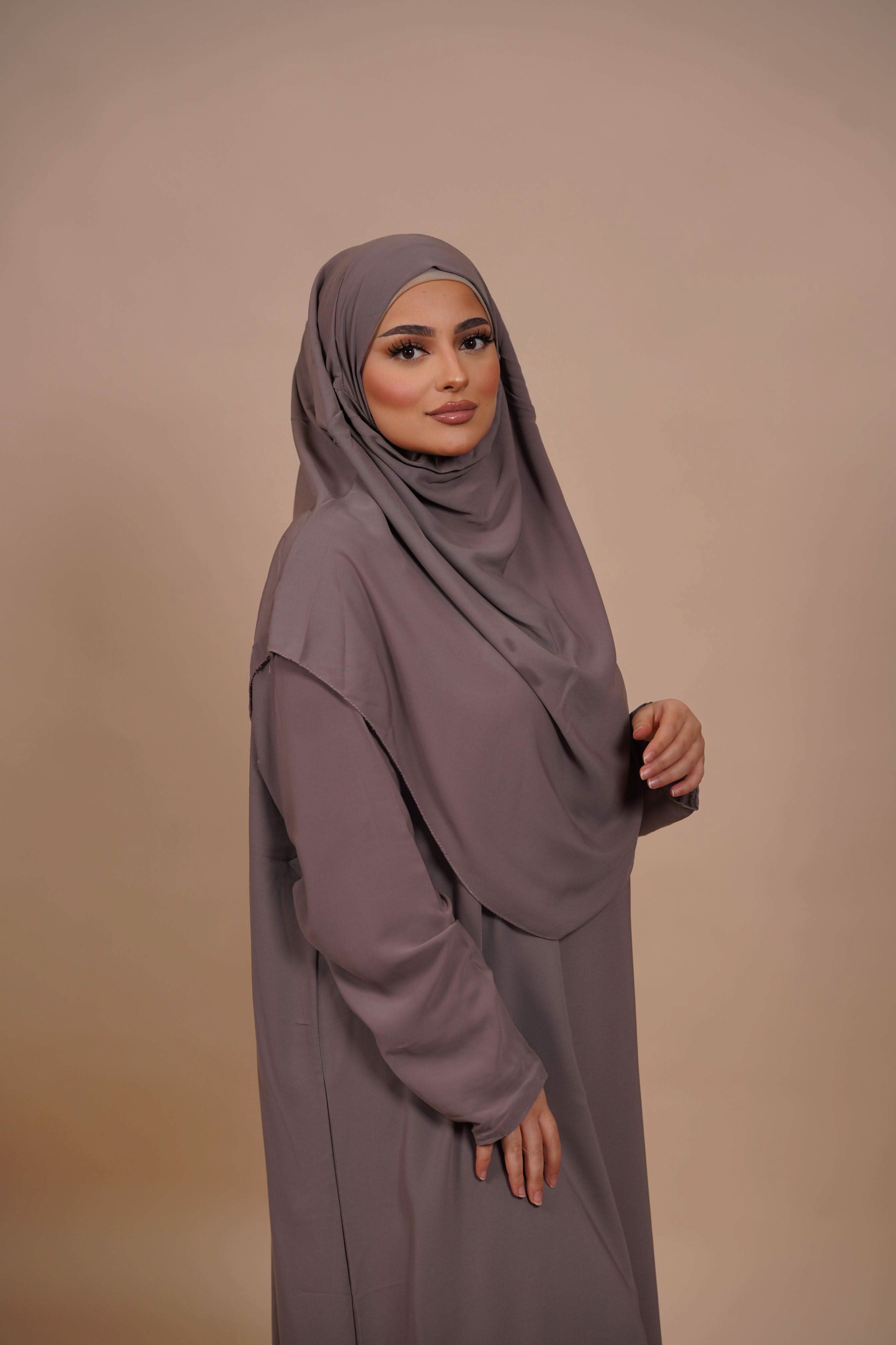 Gebetskleidung Medina Seide - Mocca Brown - Losyana.Shop