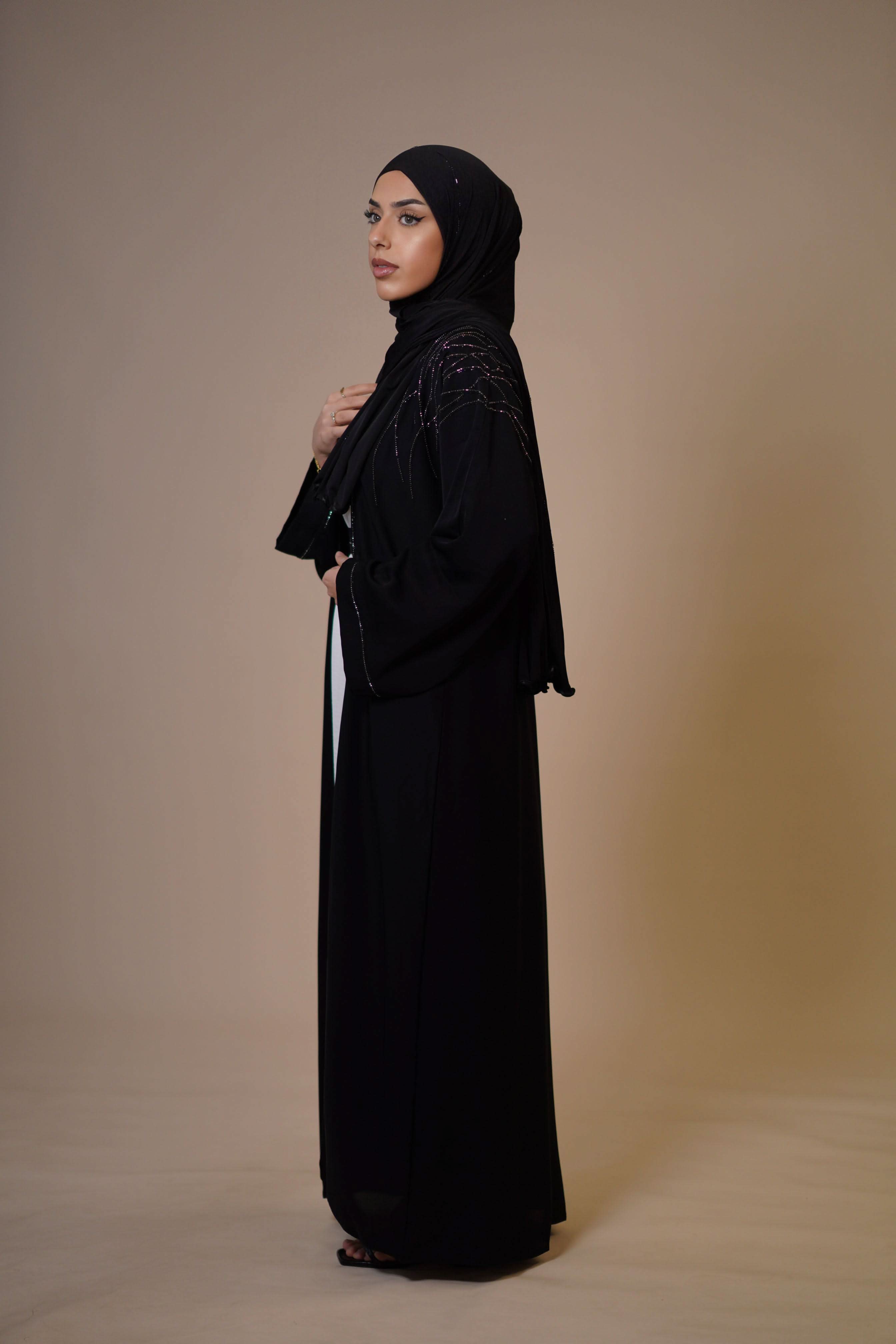 Outlet Emirate abaya - black - Losyana.Shop