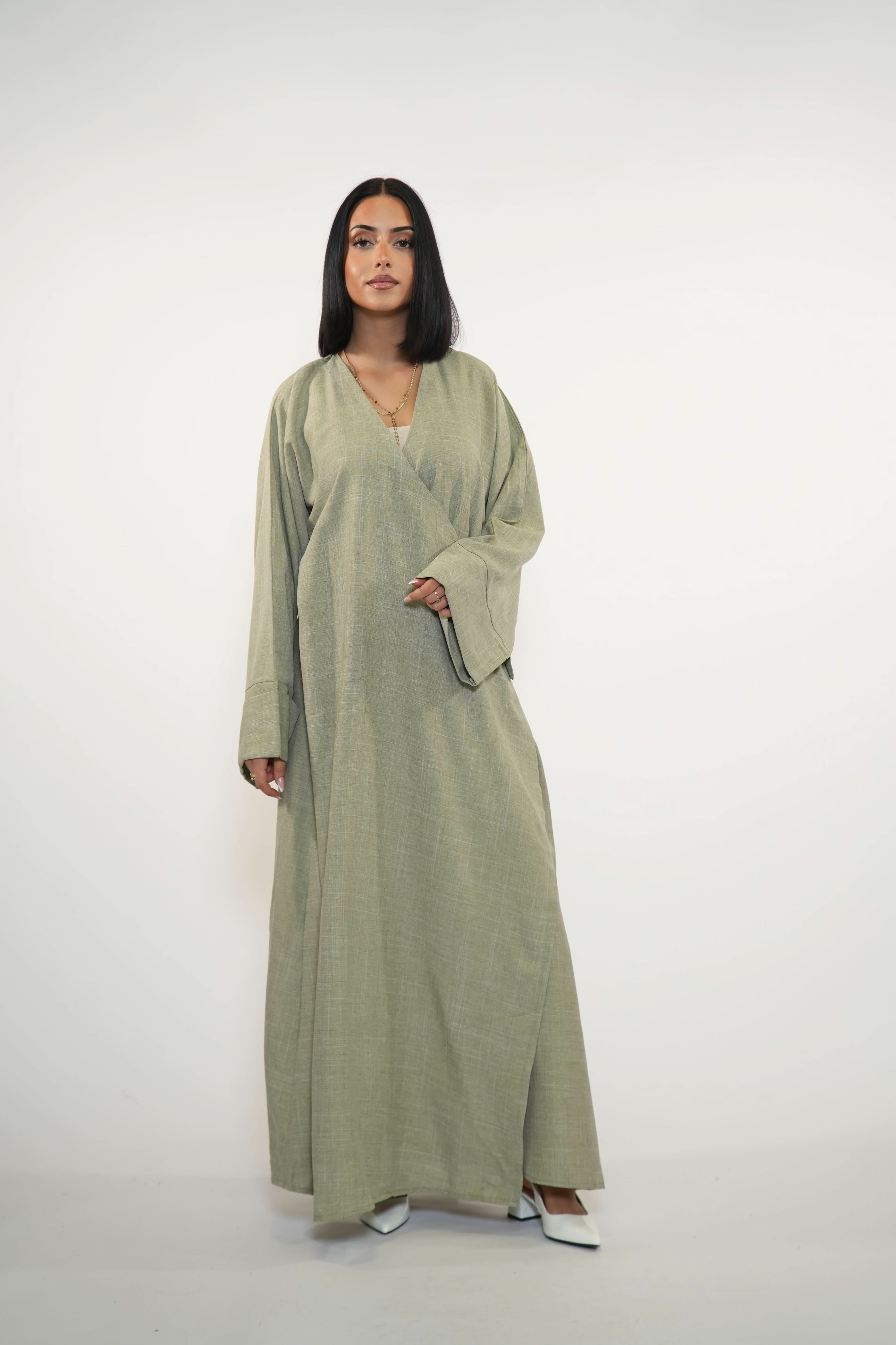 WICKEL ABAYA - PISTACHIO - Losyana.Shop