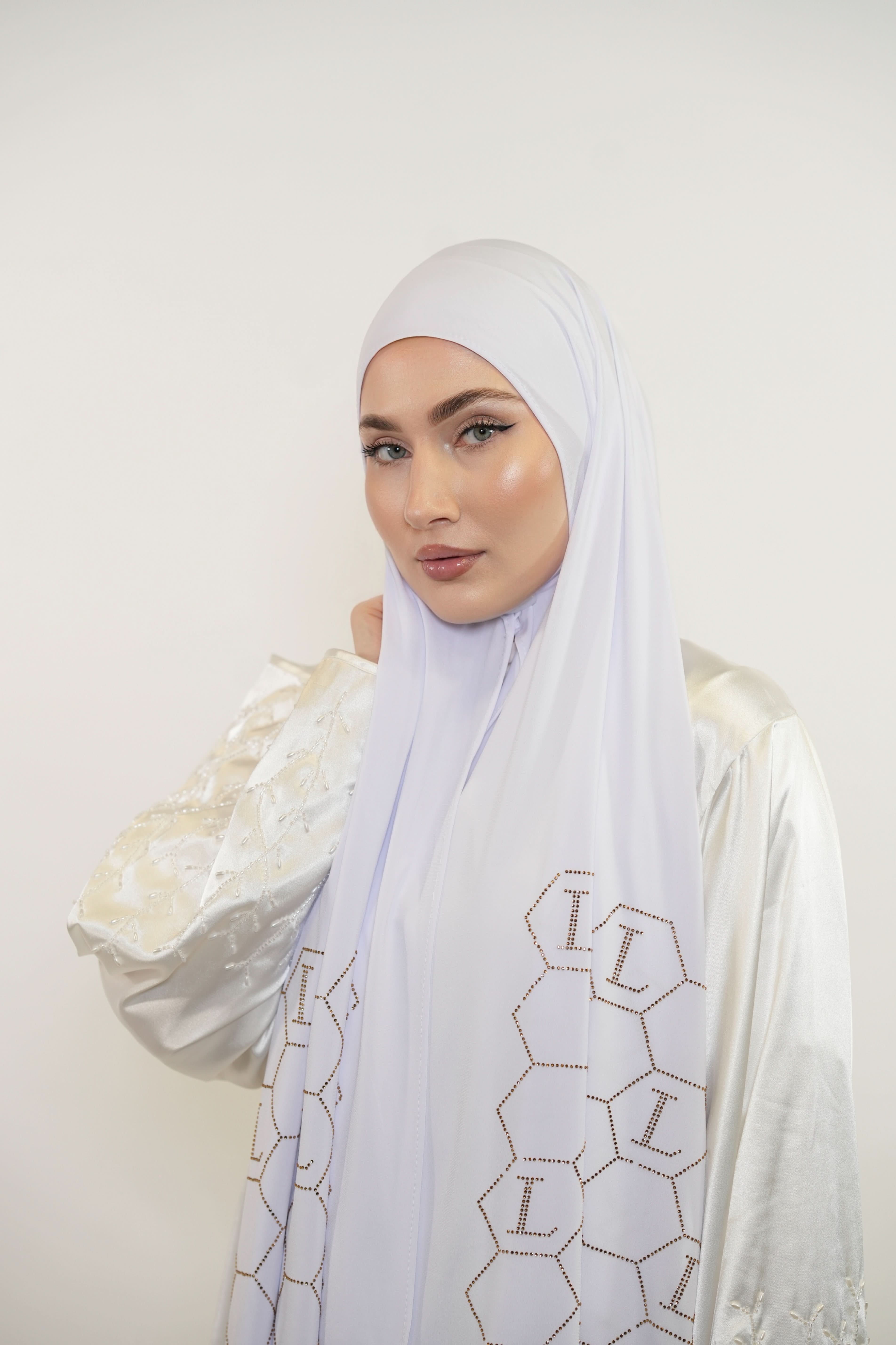 Premium Jersey Strass “L” - white - Losyana.Shop