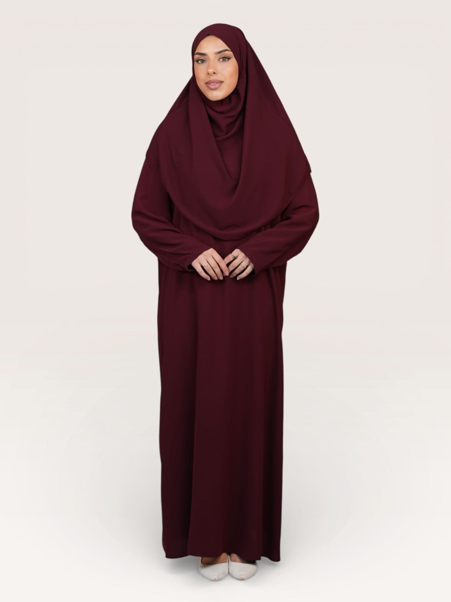 prayer dress medina - bordeaux - Losyana.Shop