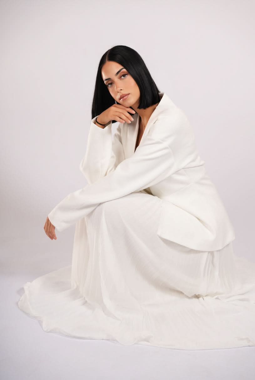 opera blazer - white - Losyana.Shop