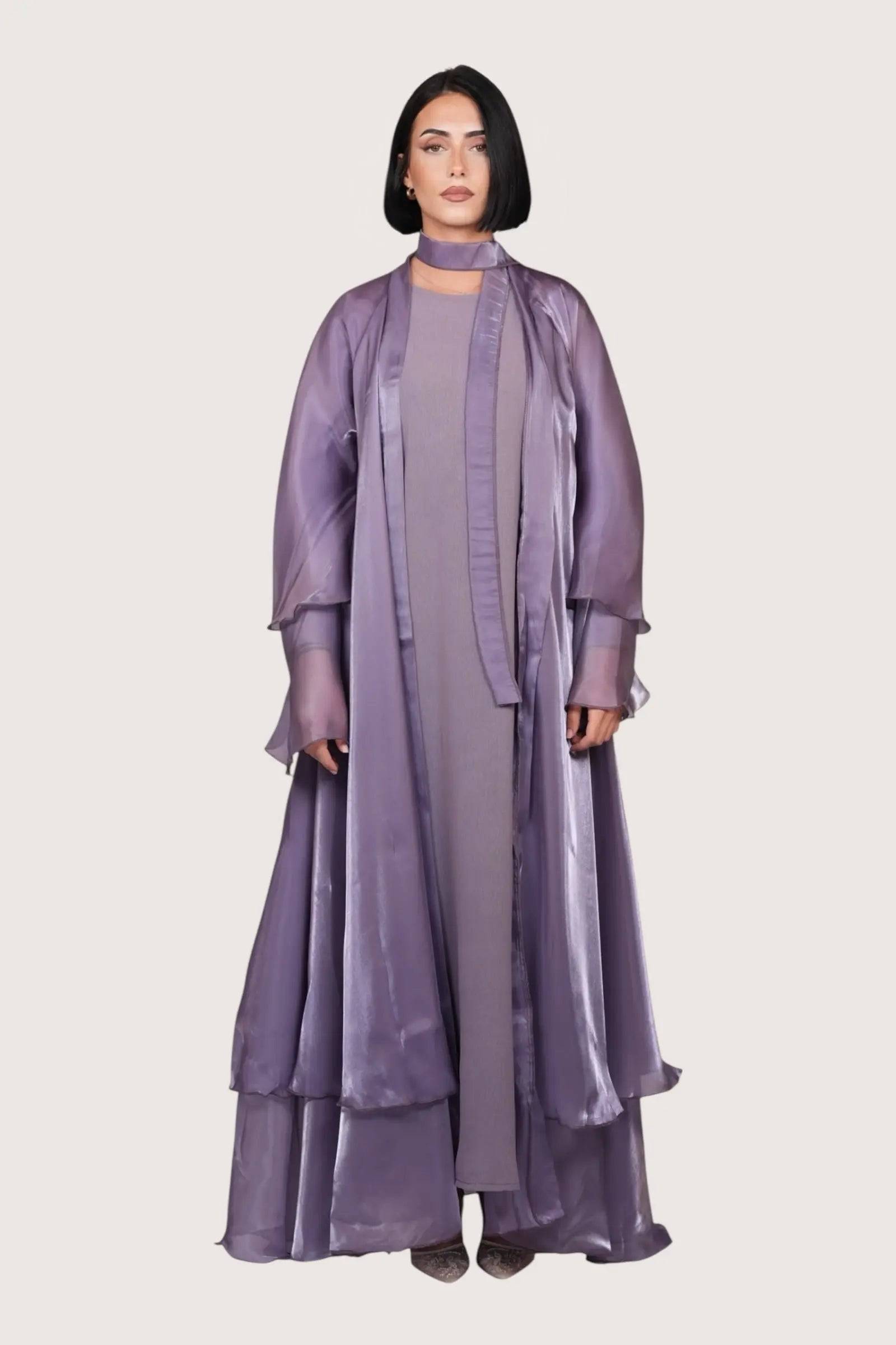 Flower Abaya - lavender Losyana.Shop