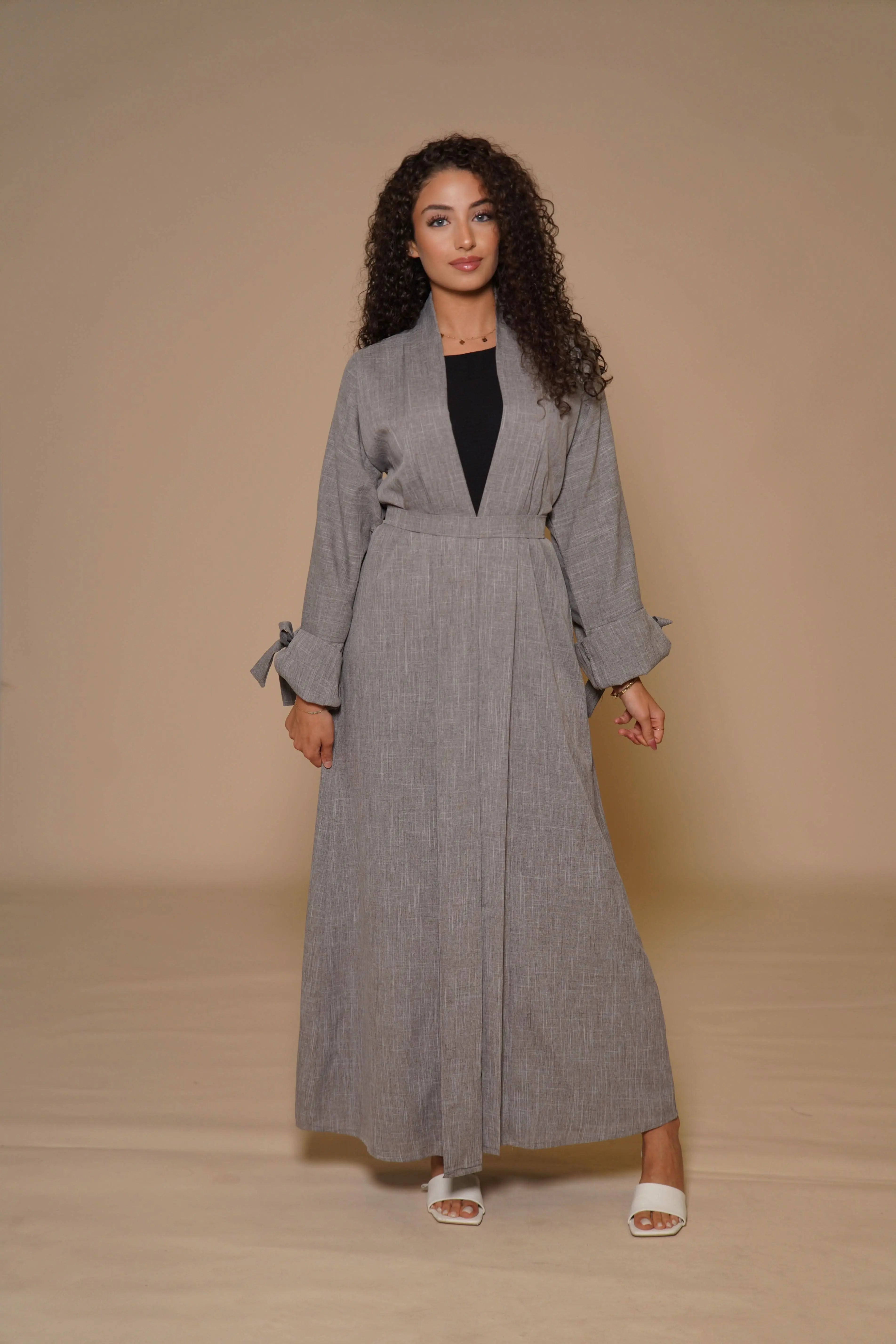 Linen Set - dark grey - Losyana.Shop