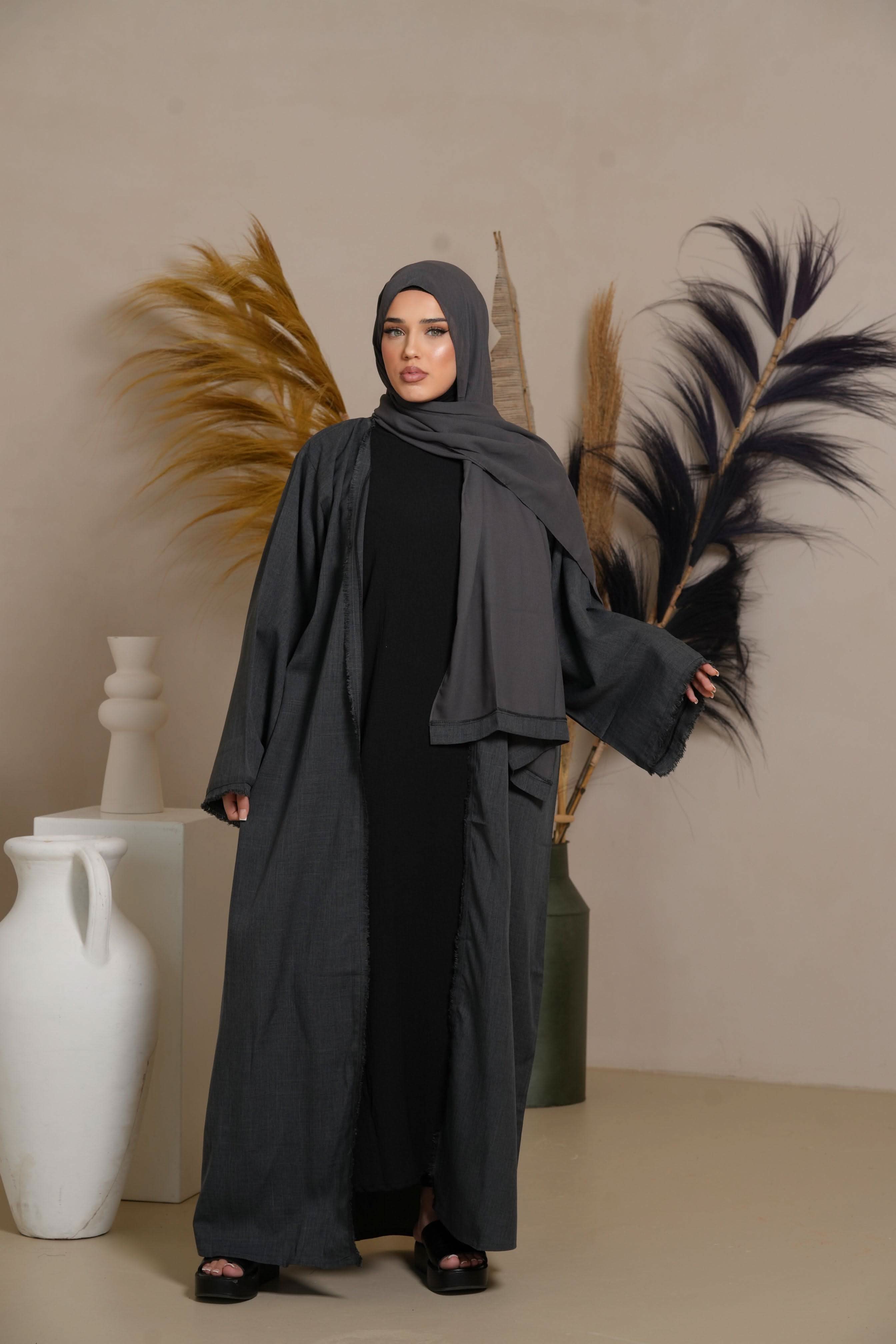 Linen set - Dark Grey - Losyana.Shop