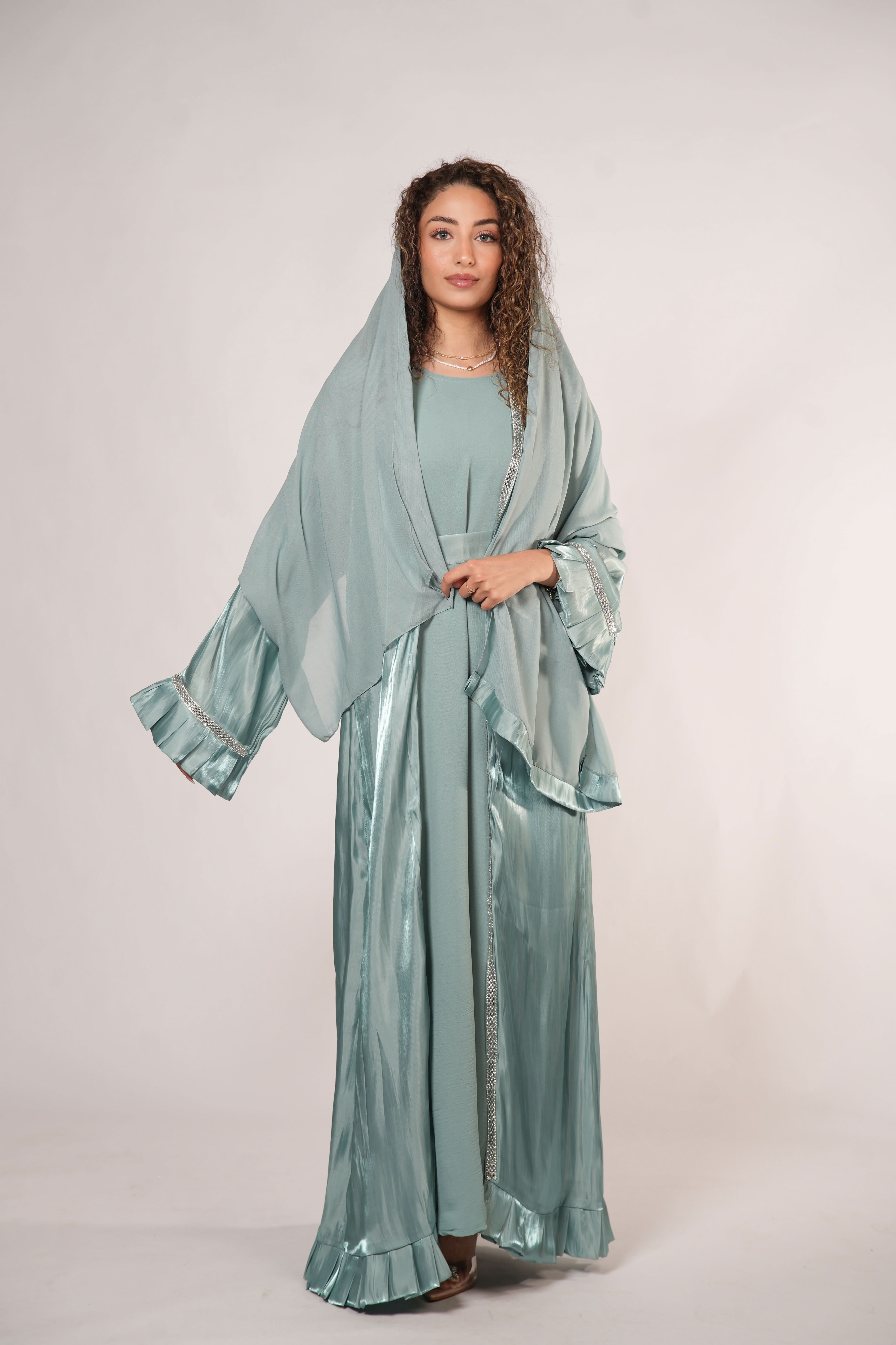 Emirate Abaya - Mint - Losyana.Shop