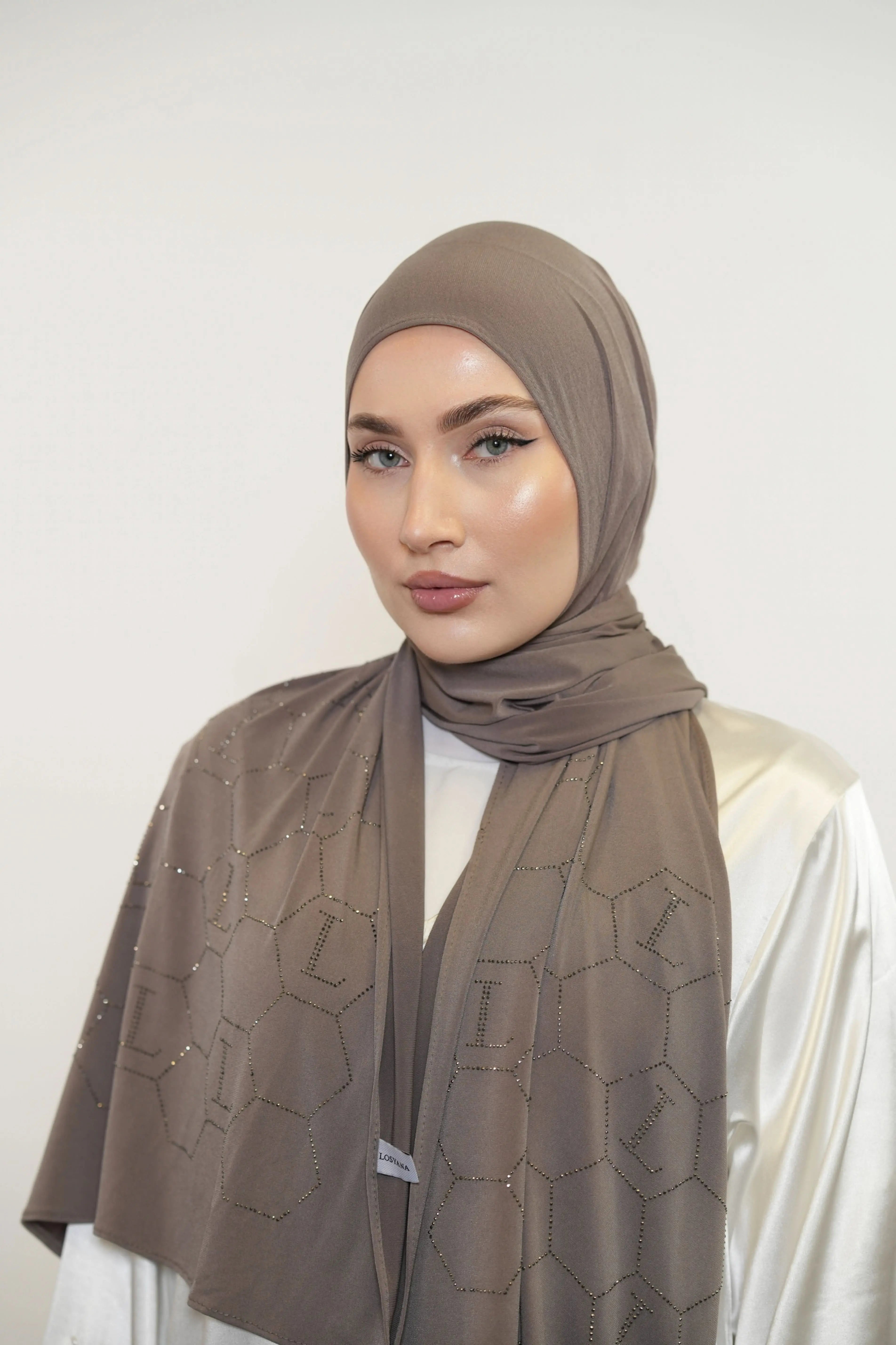 Premium Jersey Strass “L” - mocca - Losyana.Shop