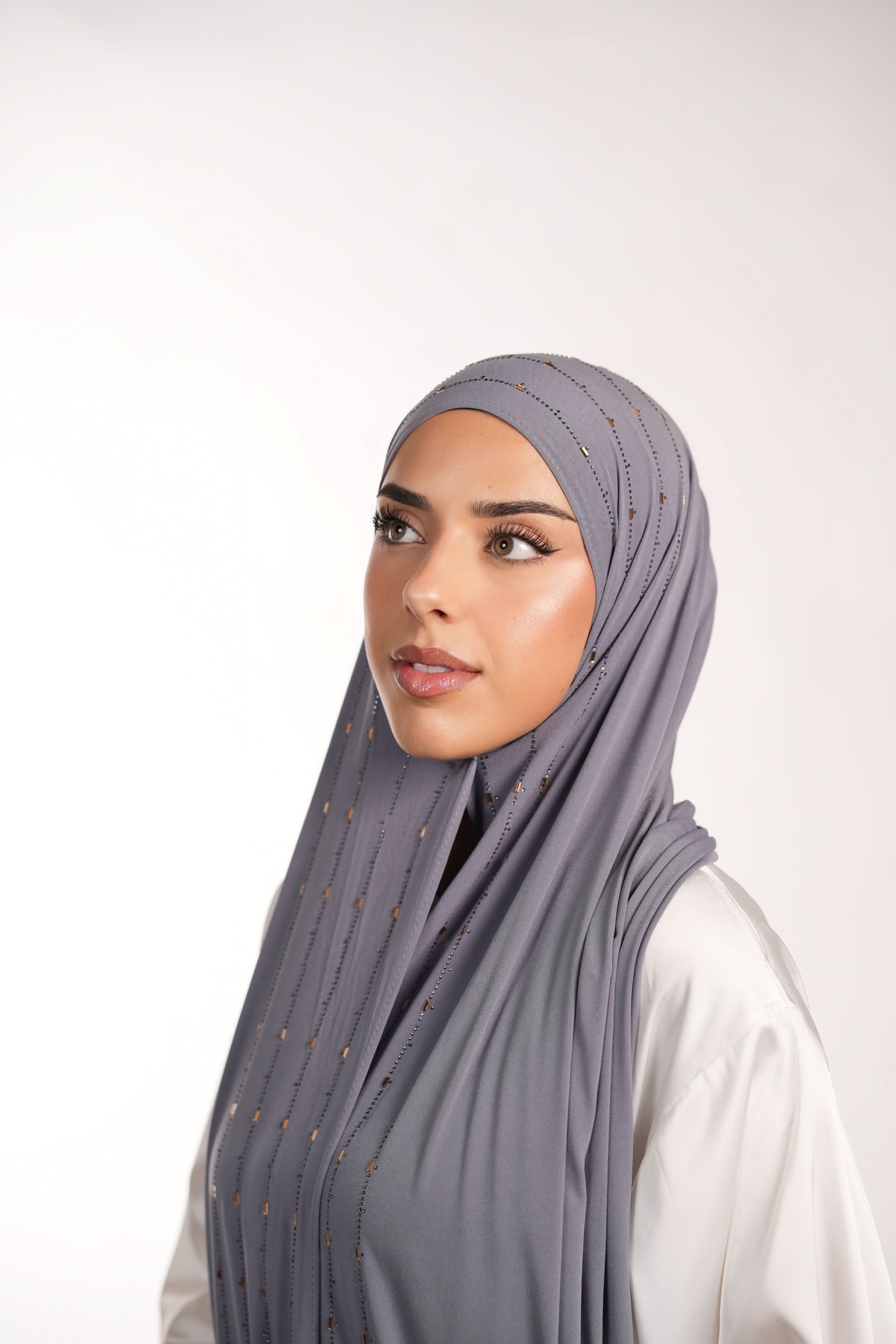 Premium Jersey Strass - blue grey - Losyana.Shop