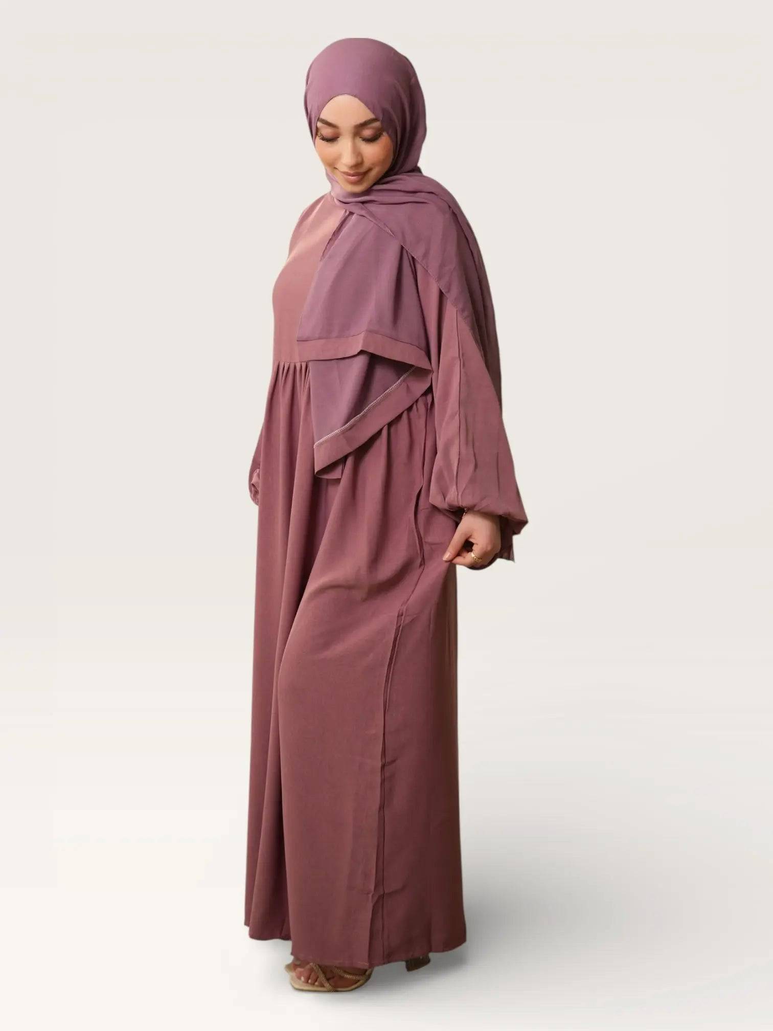 Medina abaya - dark rose - Losyana.Shop