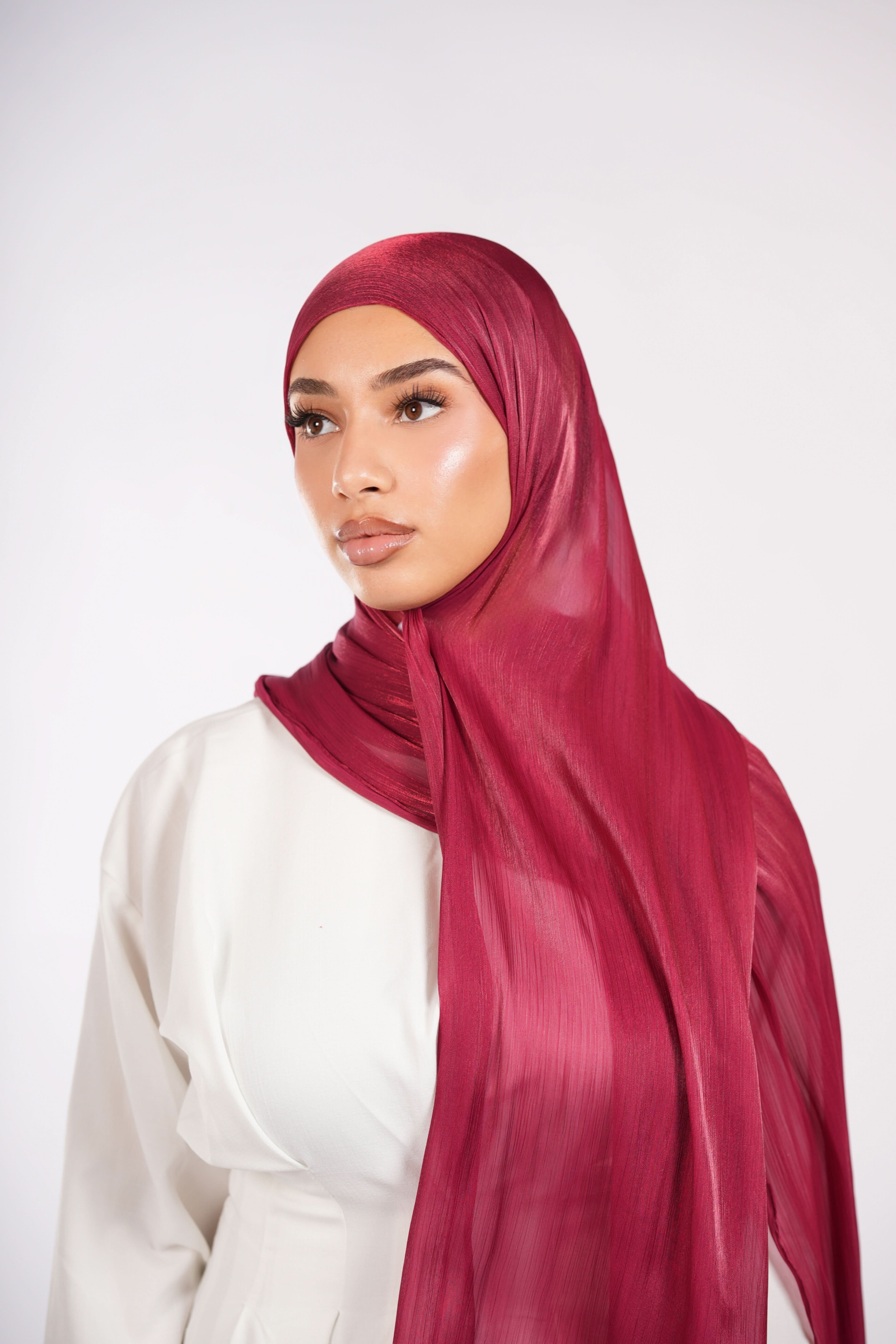 Organza Hijab - bordeaux - Losyana.Shop