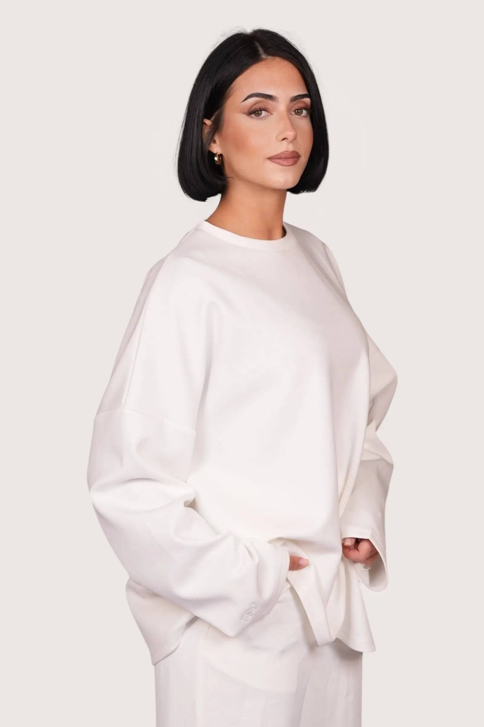 LSY longsleeve - white - Losyana.Shop