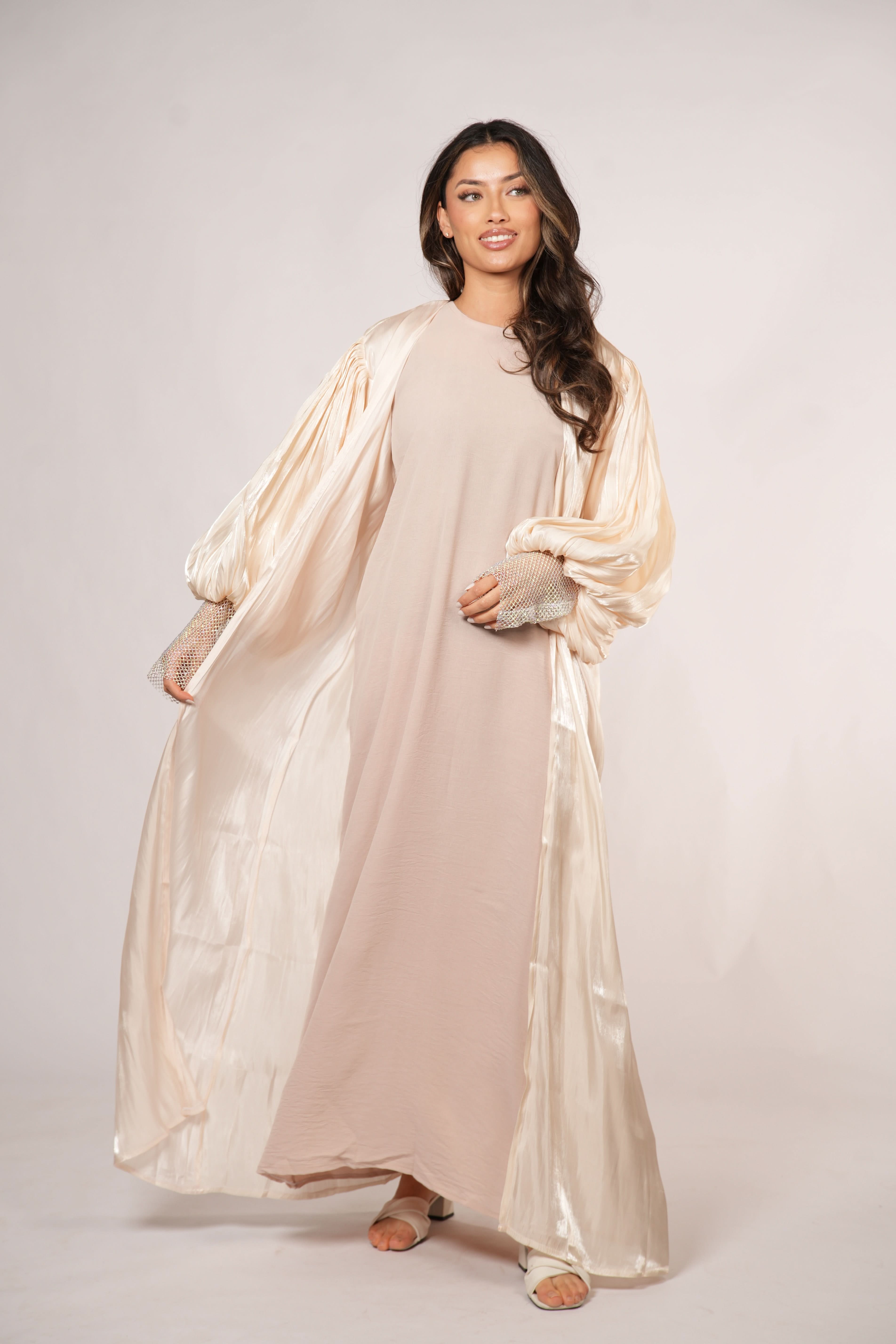 Dubai abaya - light beige - Losyana.Shop