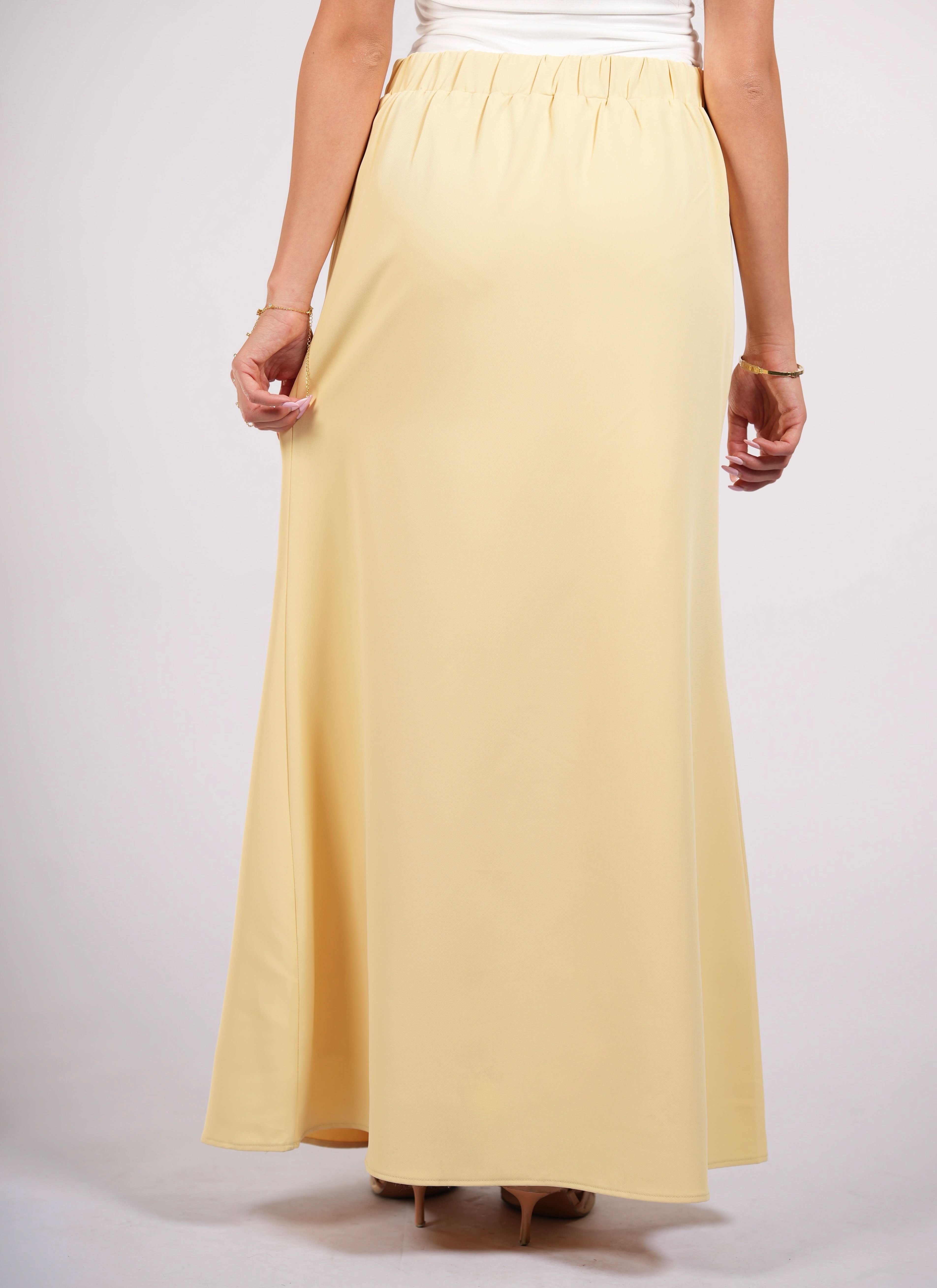 old vienna skirt - butter yellow