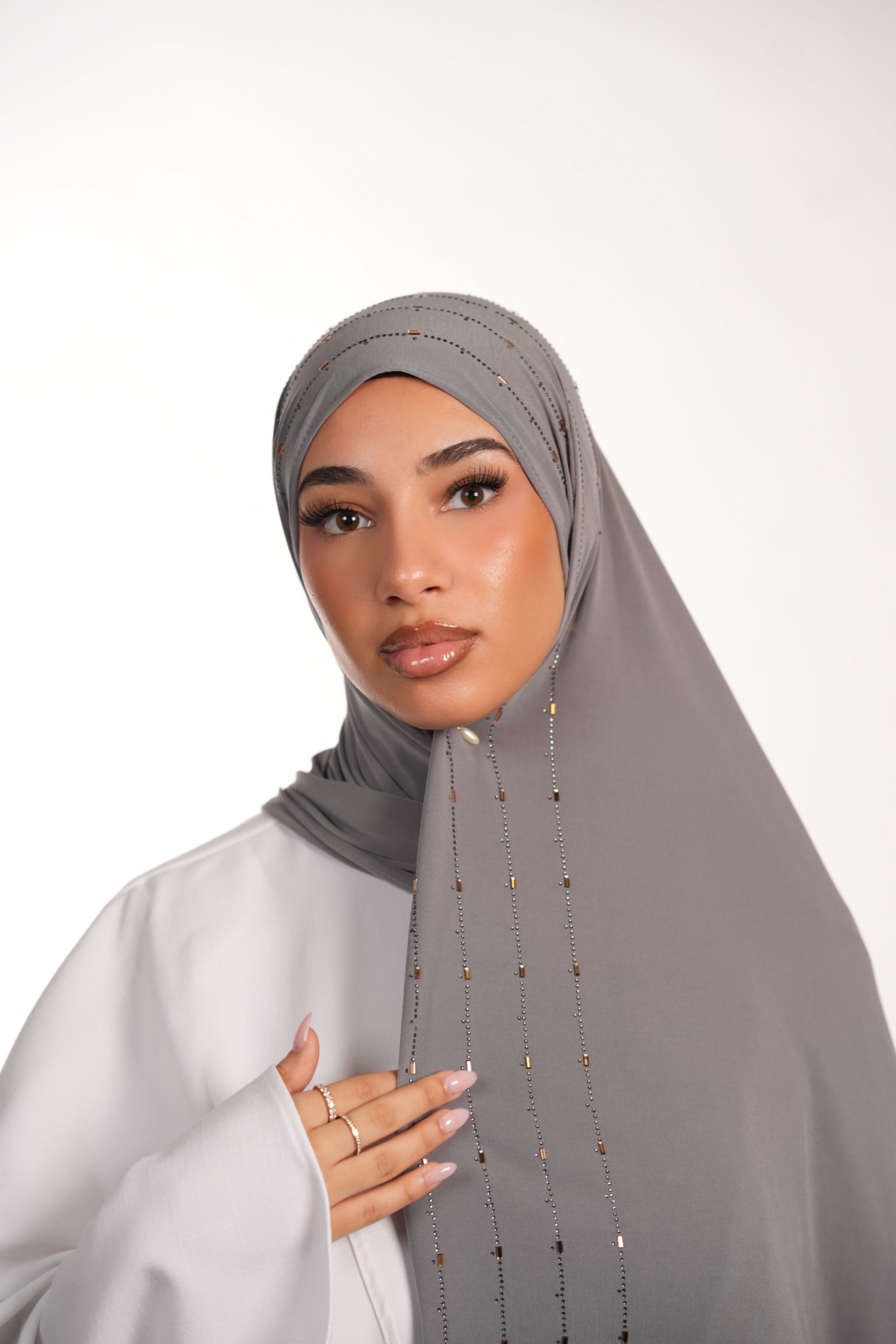 Premium Jersey Strass - grey - Losyana.Shop