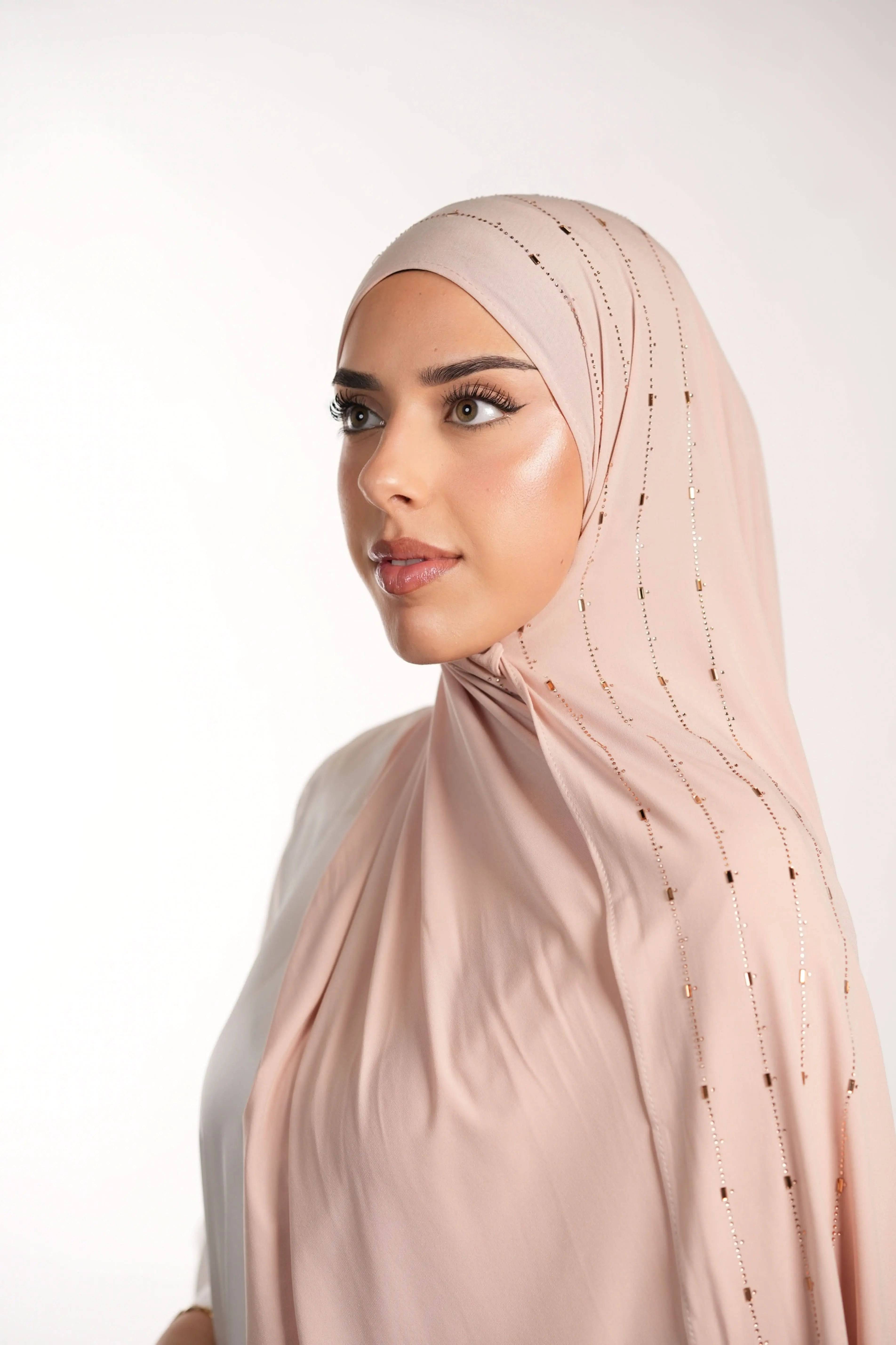 Premium Jersey Strass - light rose - Losyana.Shop