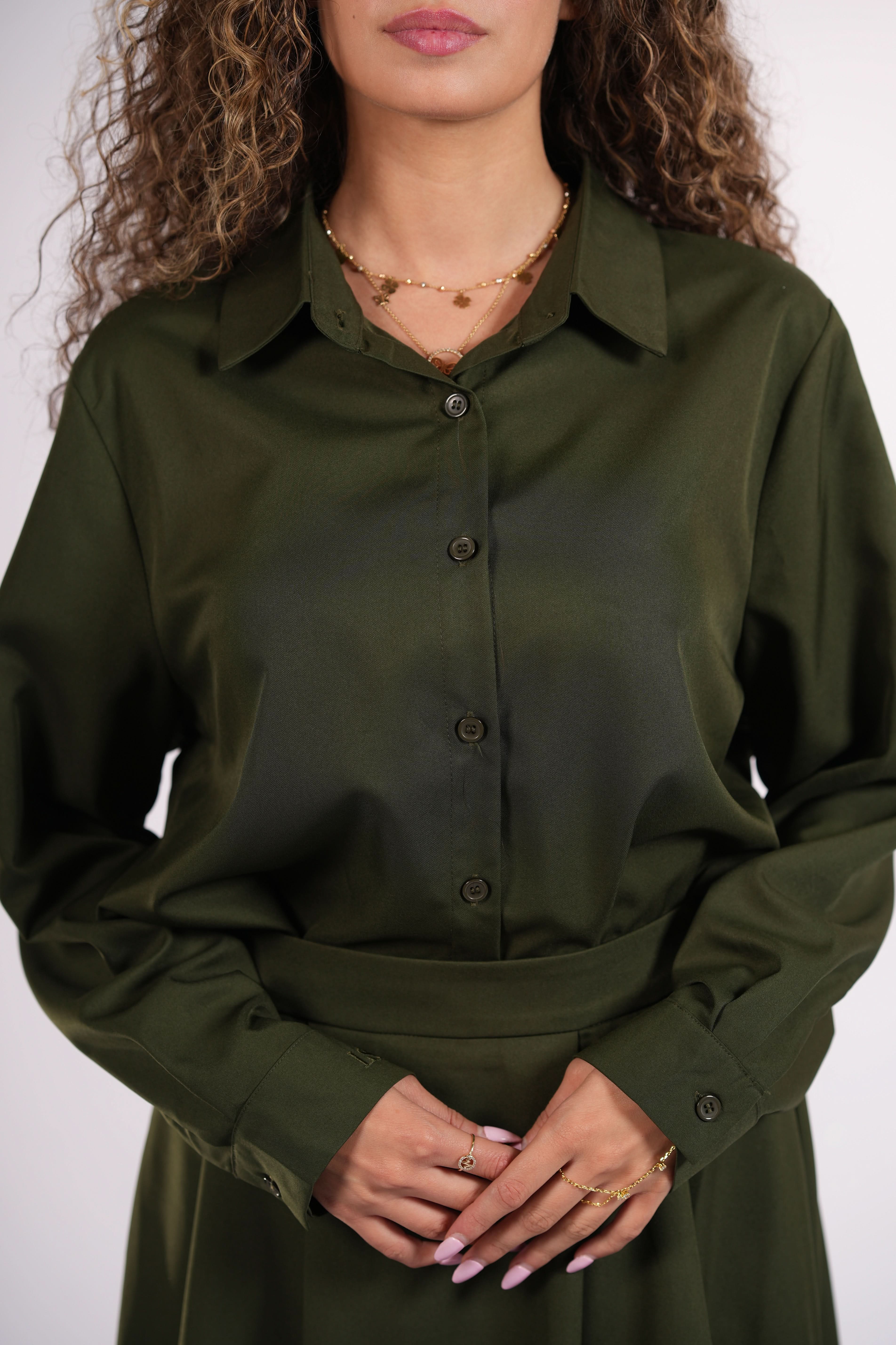 timeless blouse - khaki green - Losyana.Shop