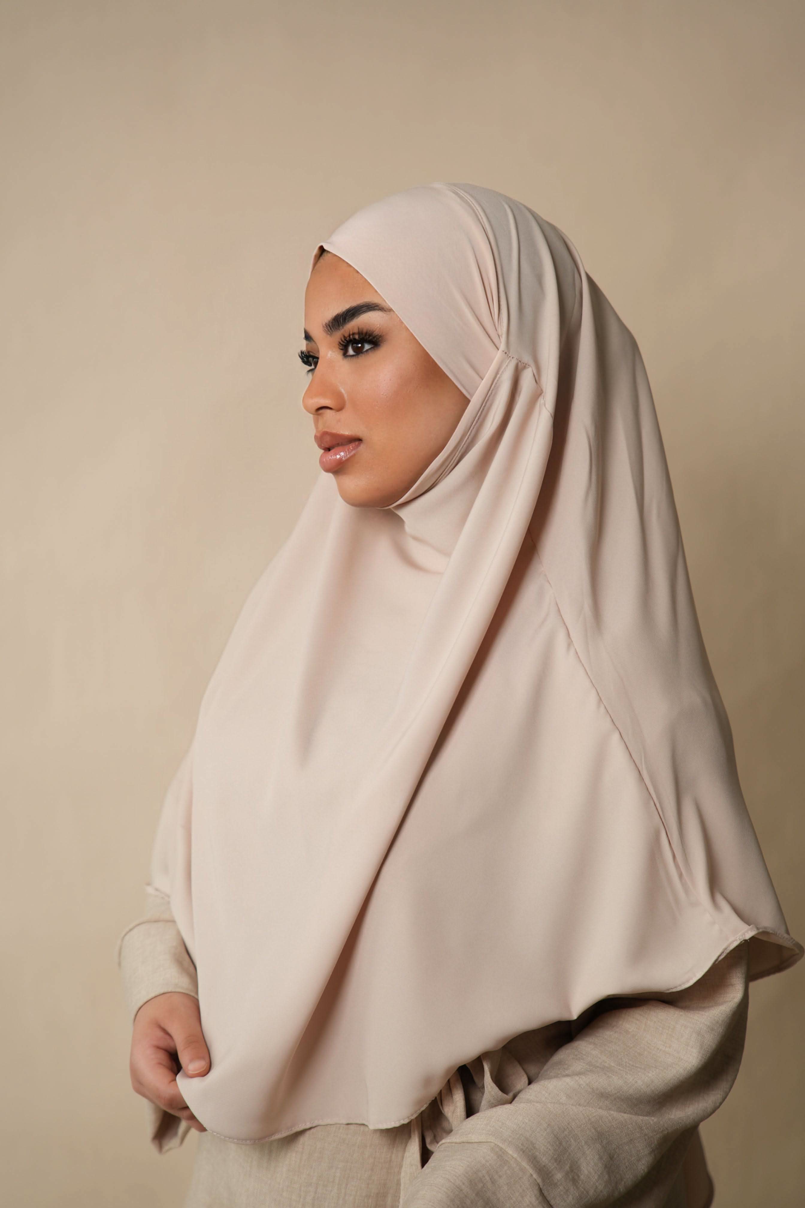 Short Khimar - Light Beige - Losyana.Shop