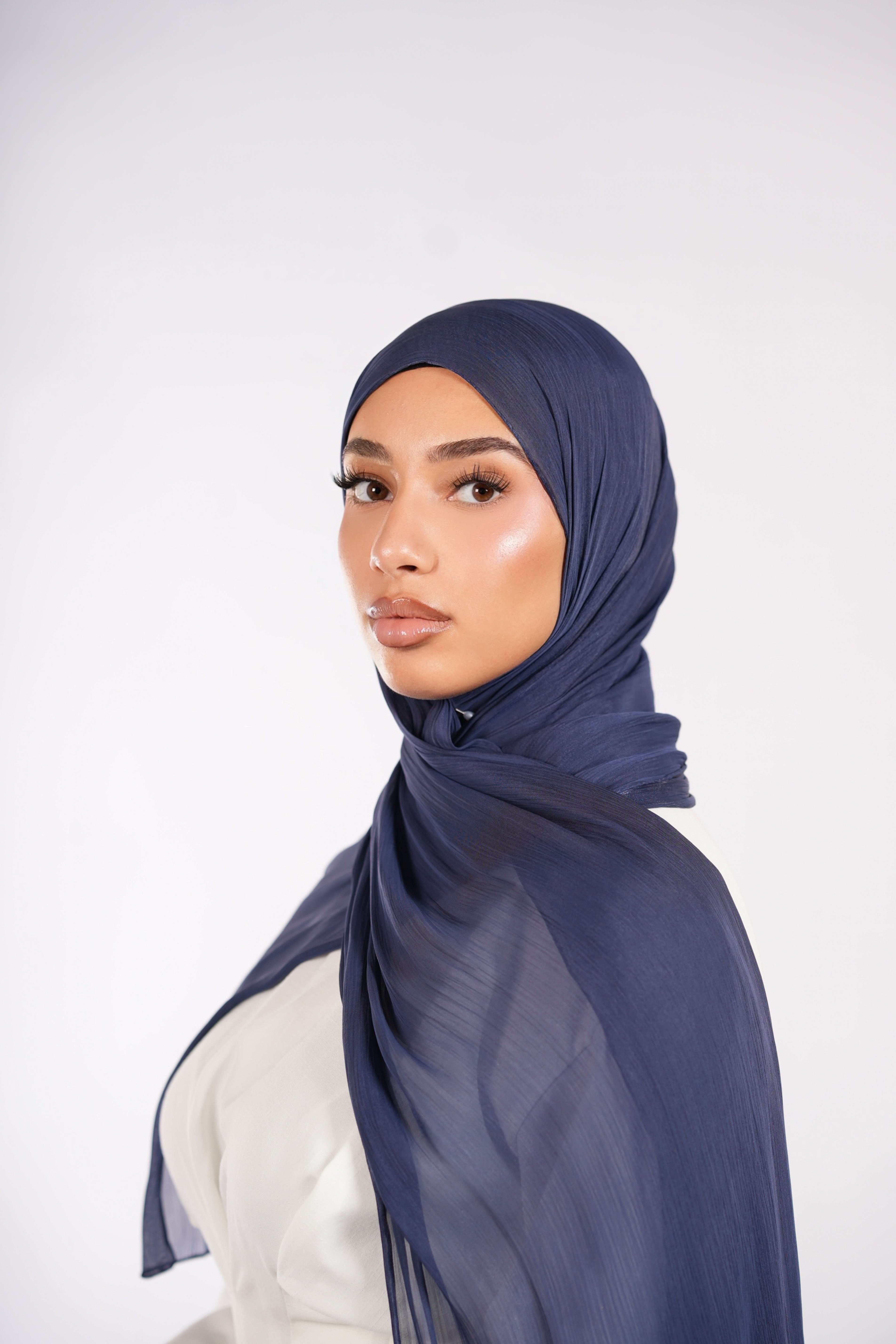 Organza Hijab - Navy - Losyana.Shop