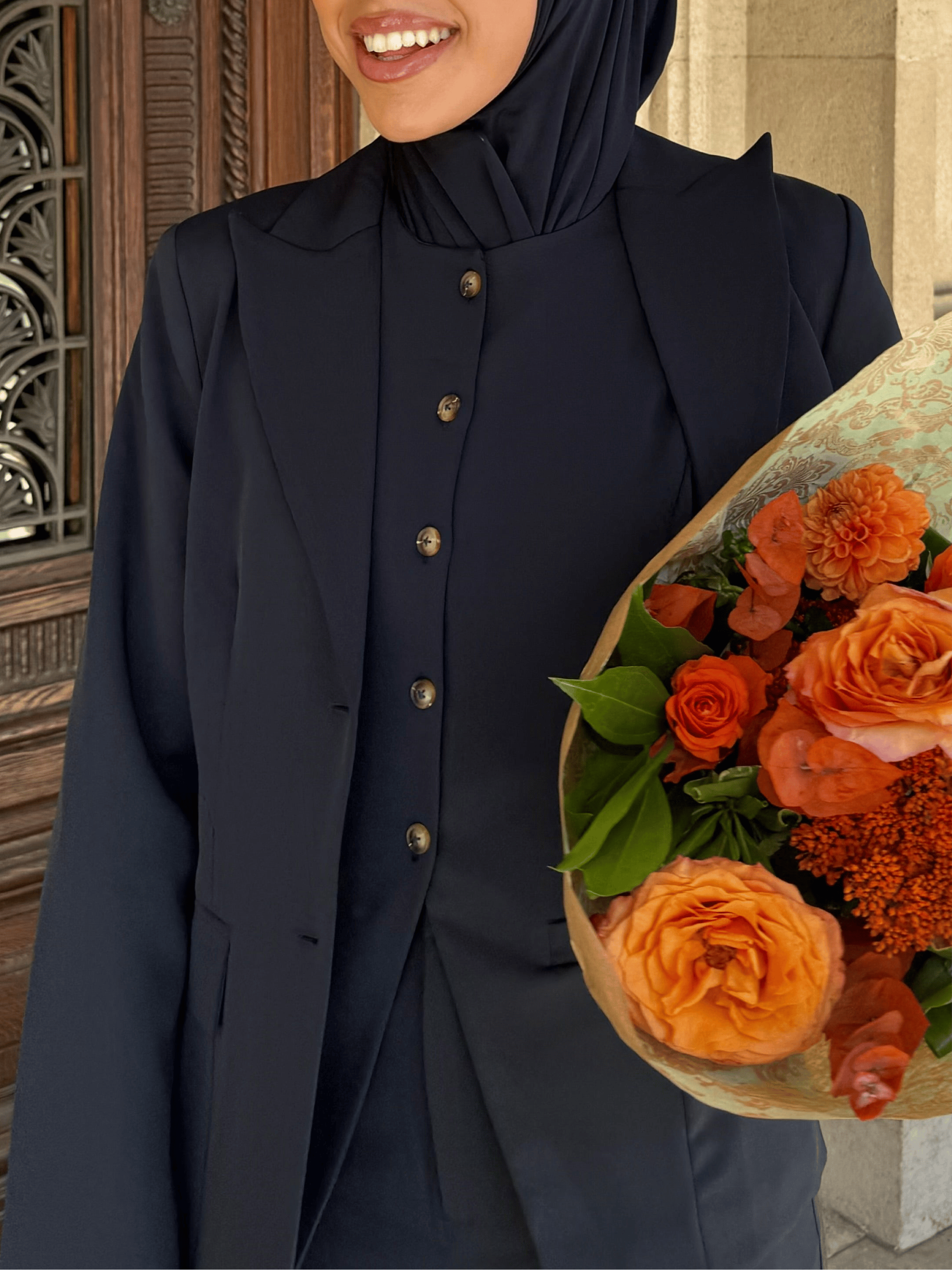 old vienna vest - navy - Losyana.Shop
