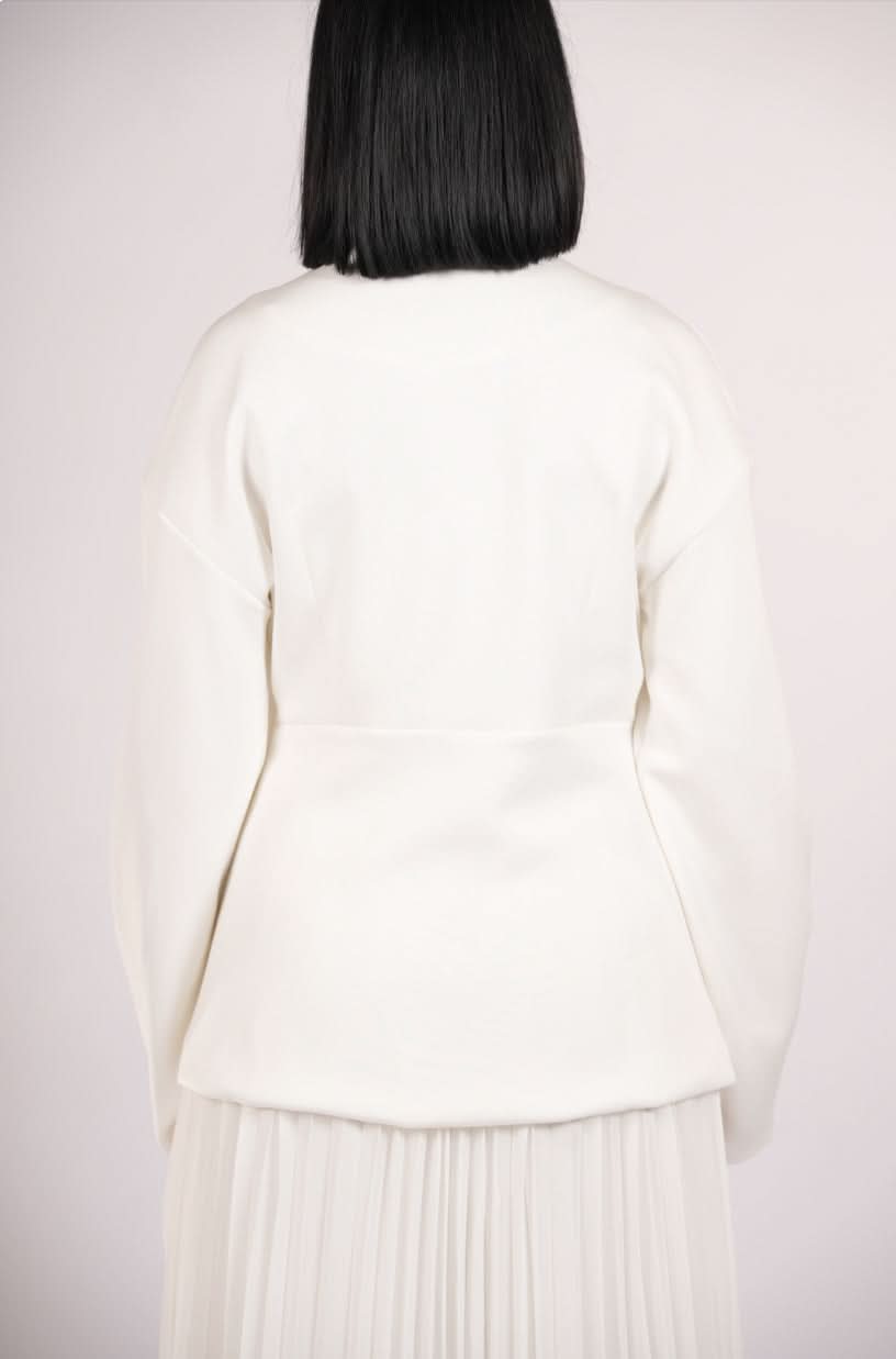 opera blazer - white - Losyana.Shop