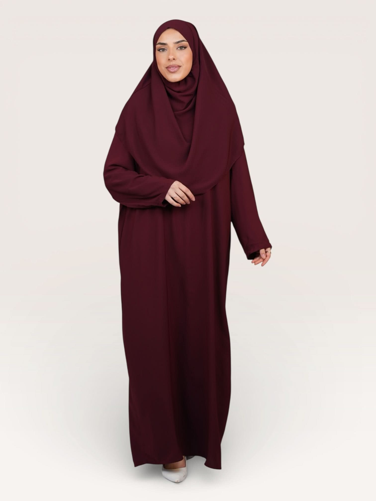 prayer dress medina - bordeaux - Losyana.Shop